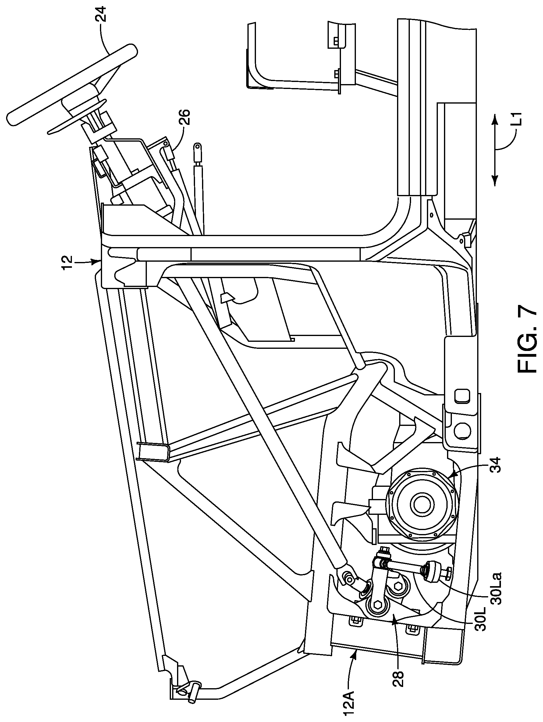 Patent US12319358 Figure 6 – Steering assembly