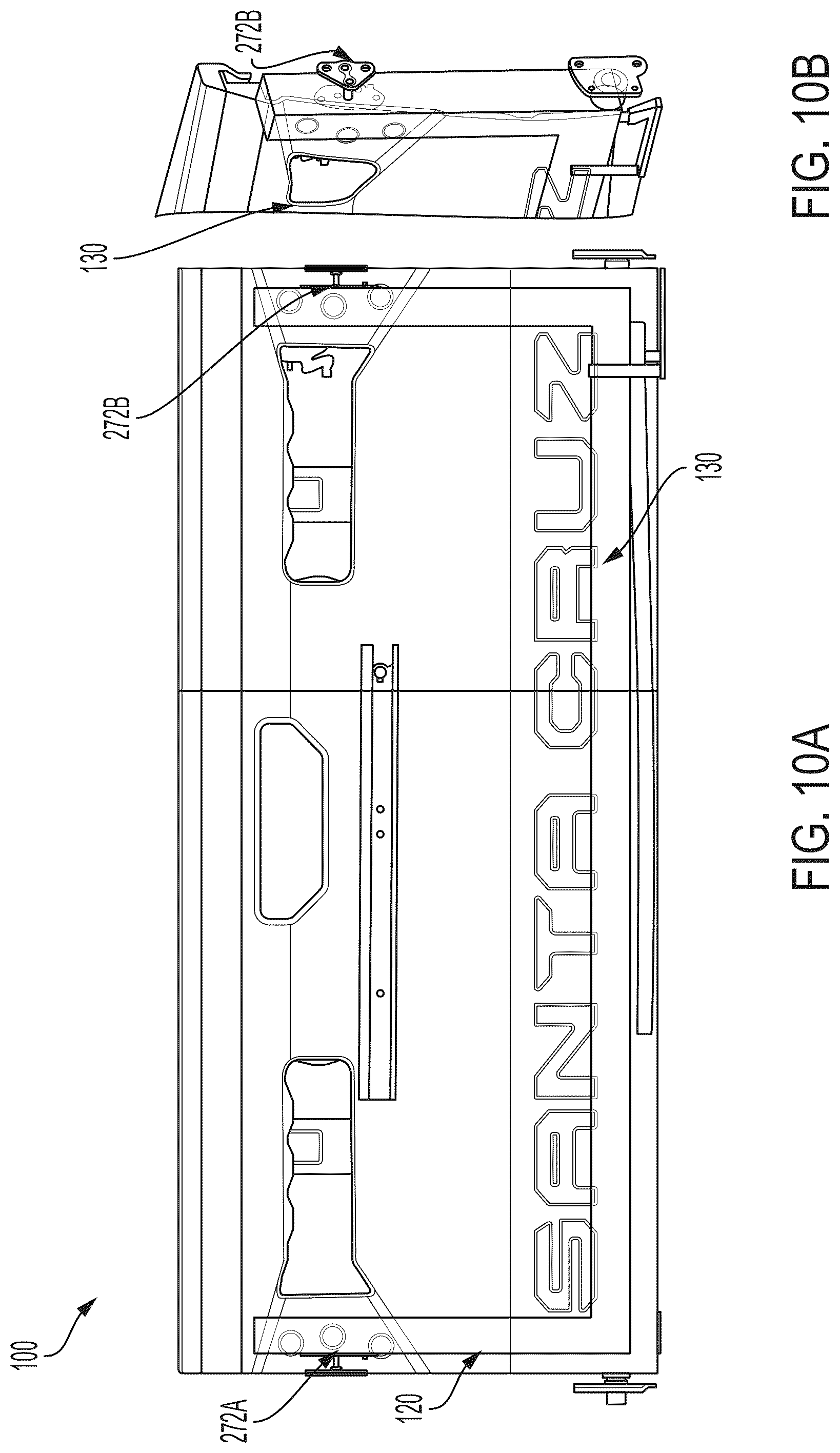 Patent US12319361 Figure 12 – Sliding tailgate for a vehicle