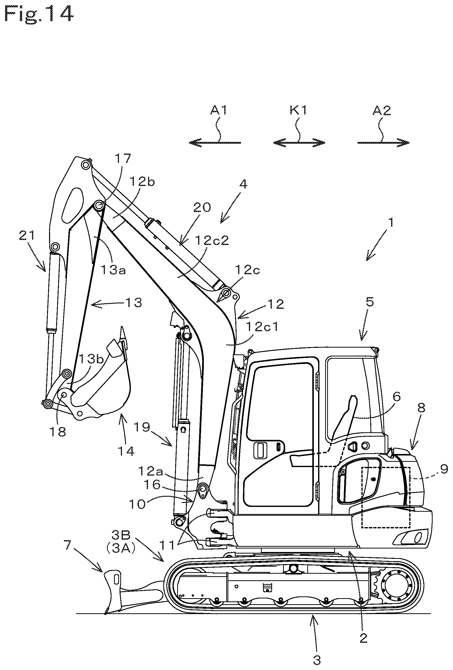 Patent US12319362 Figure 14 – Housing body and working machine