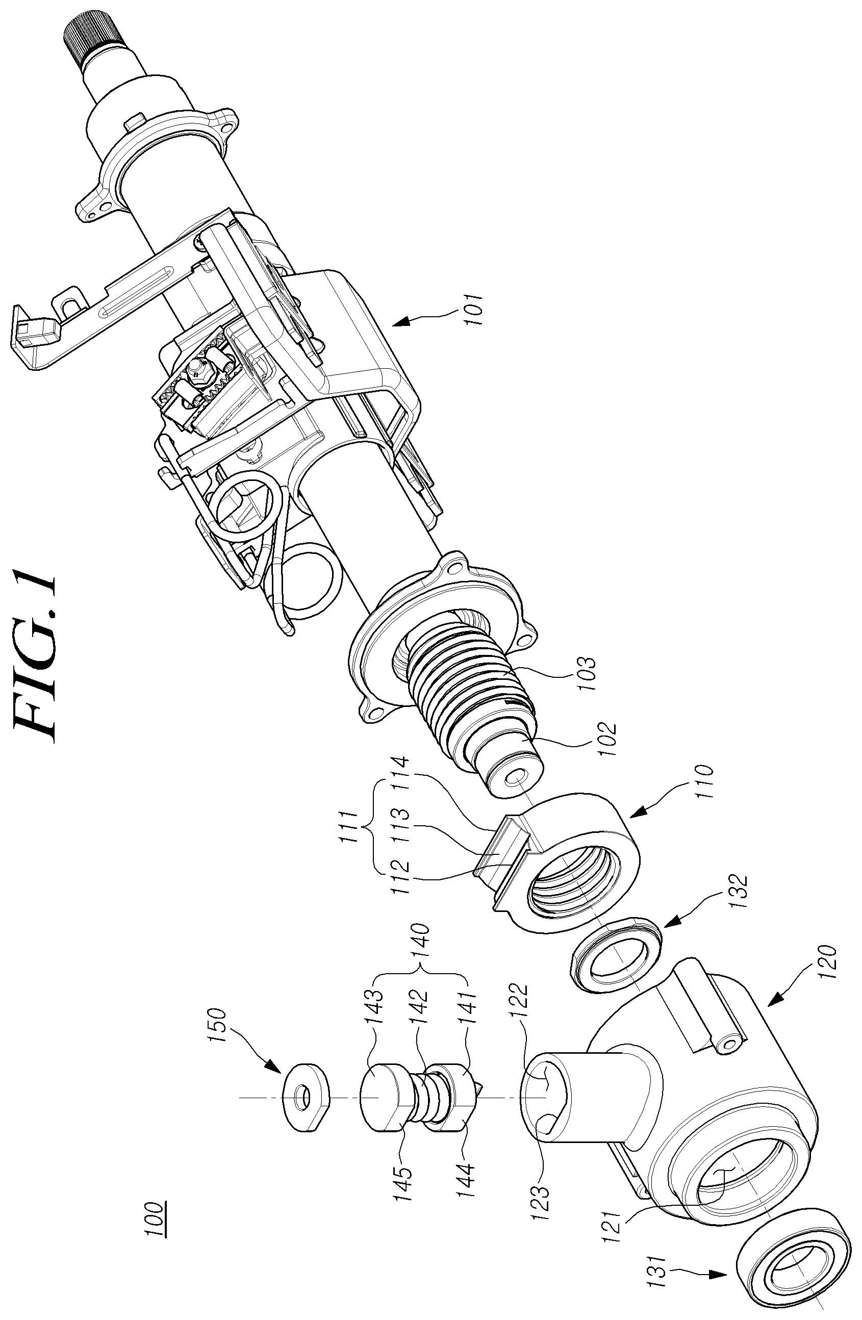 Patent US12319364 — Steer-by-wire steering apparatus — Figure 1
