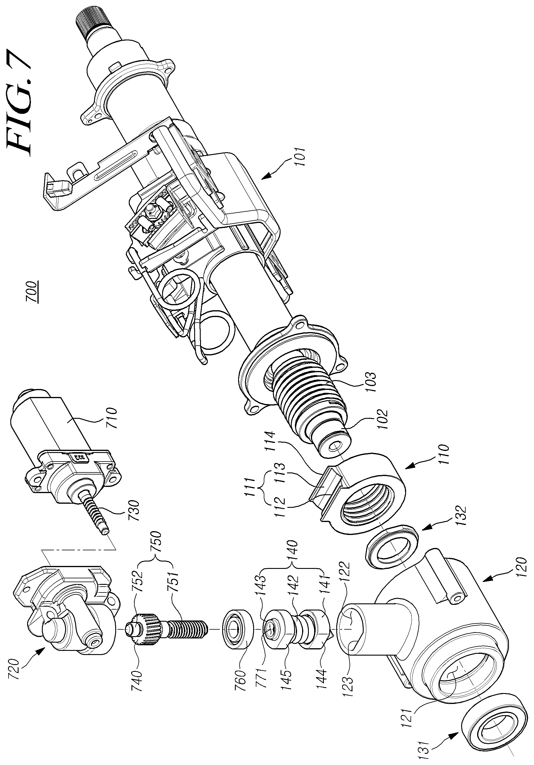 Patent US12319364 Figure 7 – Steer-by-wire steering apparatus