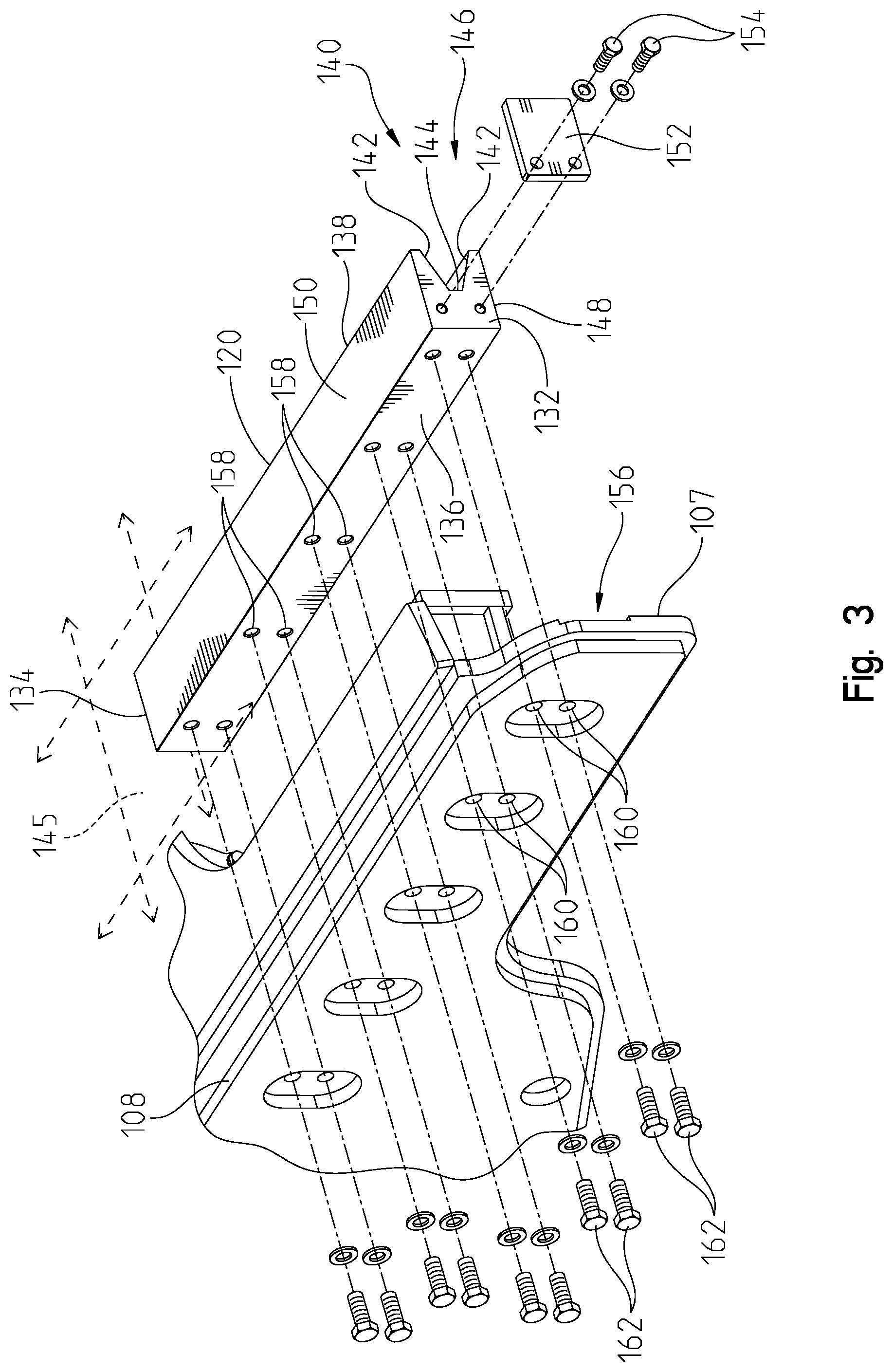 Patent US12319368 Figure 3 – Undercarriage assembly for a work machine and method of use
