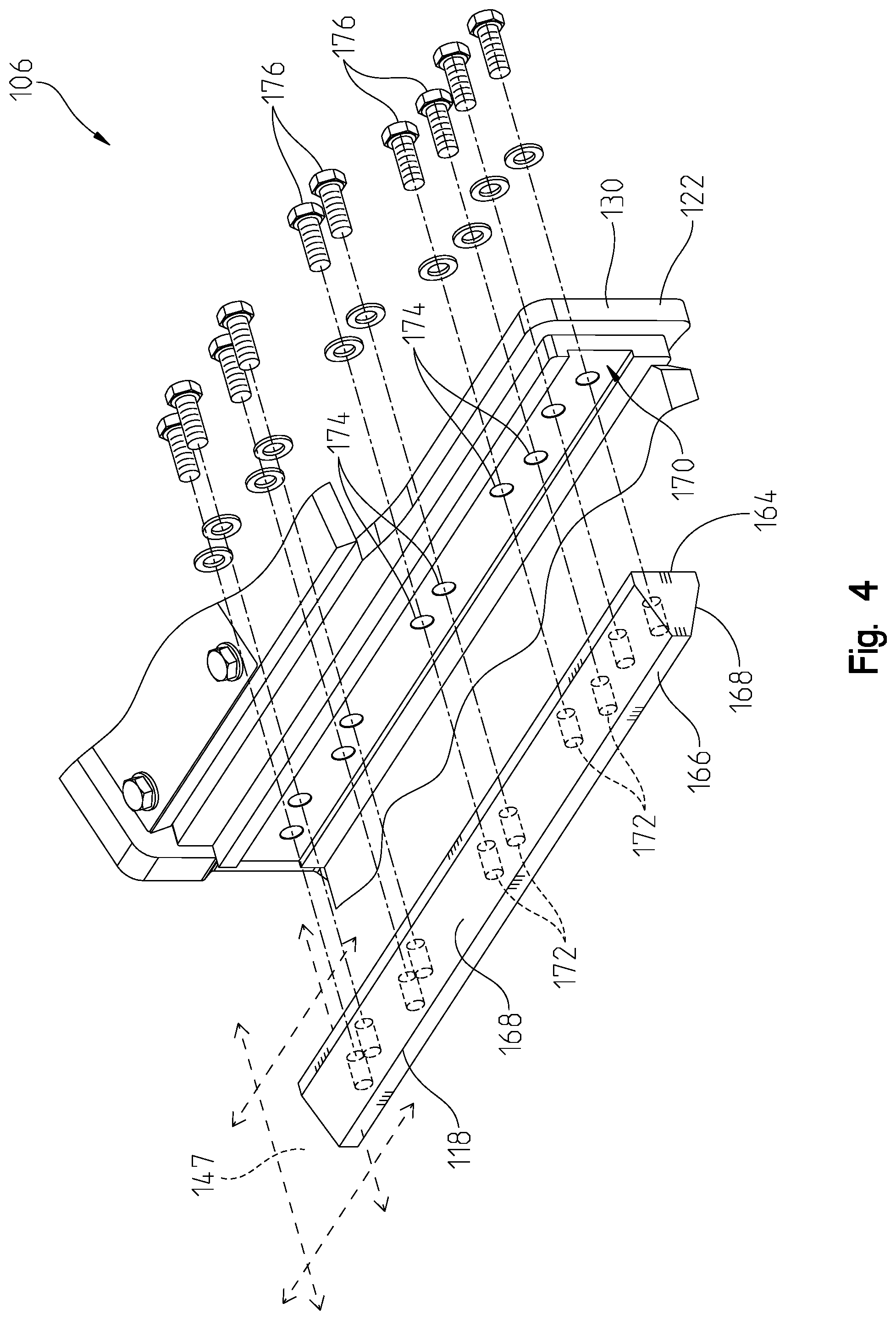 Patent US12319368 Figure 4 – Undercarriage assembly for a work machine and method of use