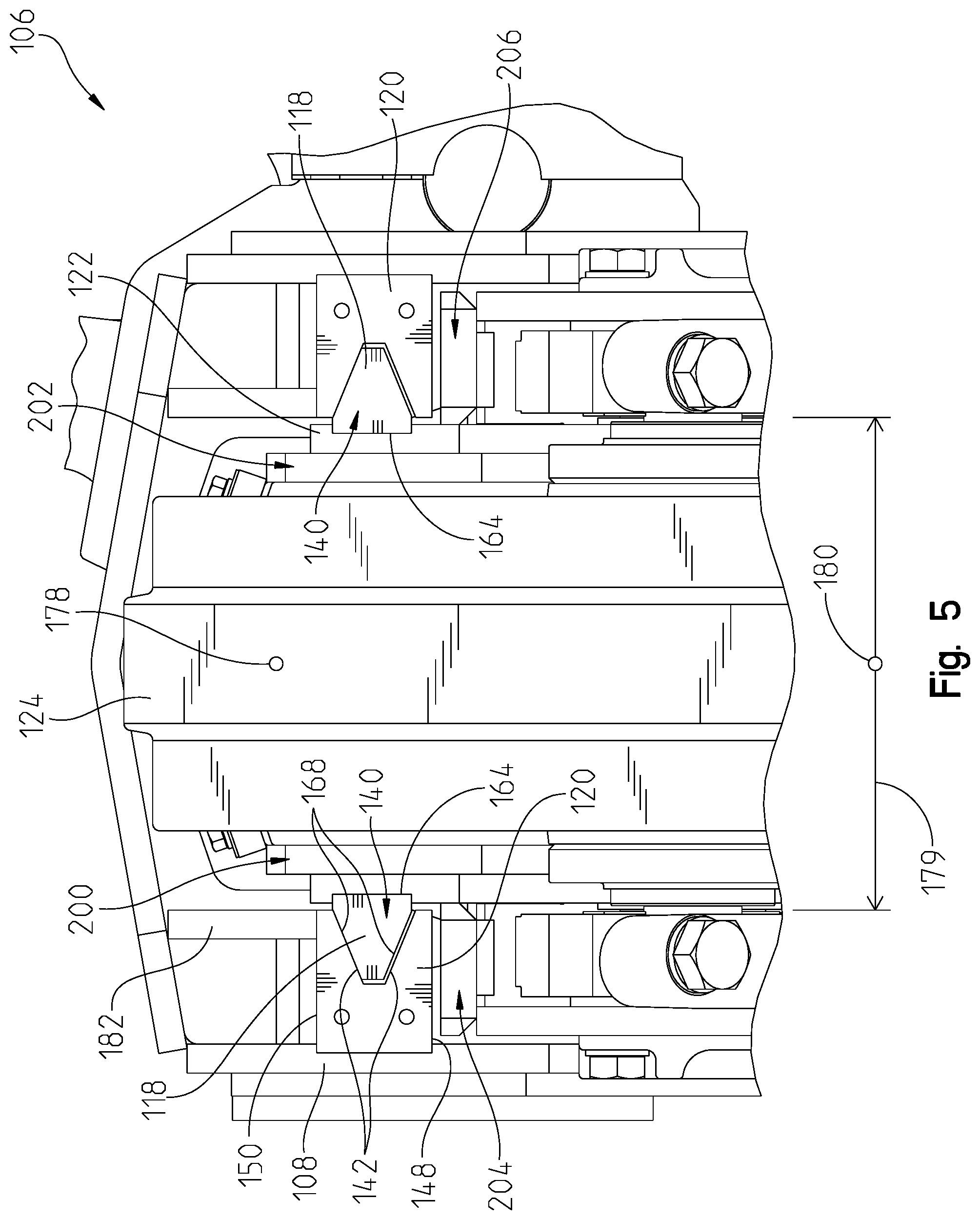 Patent US12319368 Figure 5 – Undercarriage assembly for a work machine and method of use