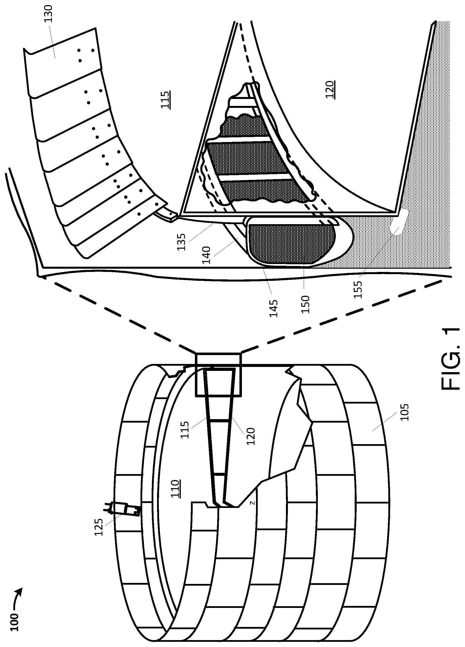 Patent US12319369 Figure 1 – Tank seal inspection