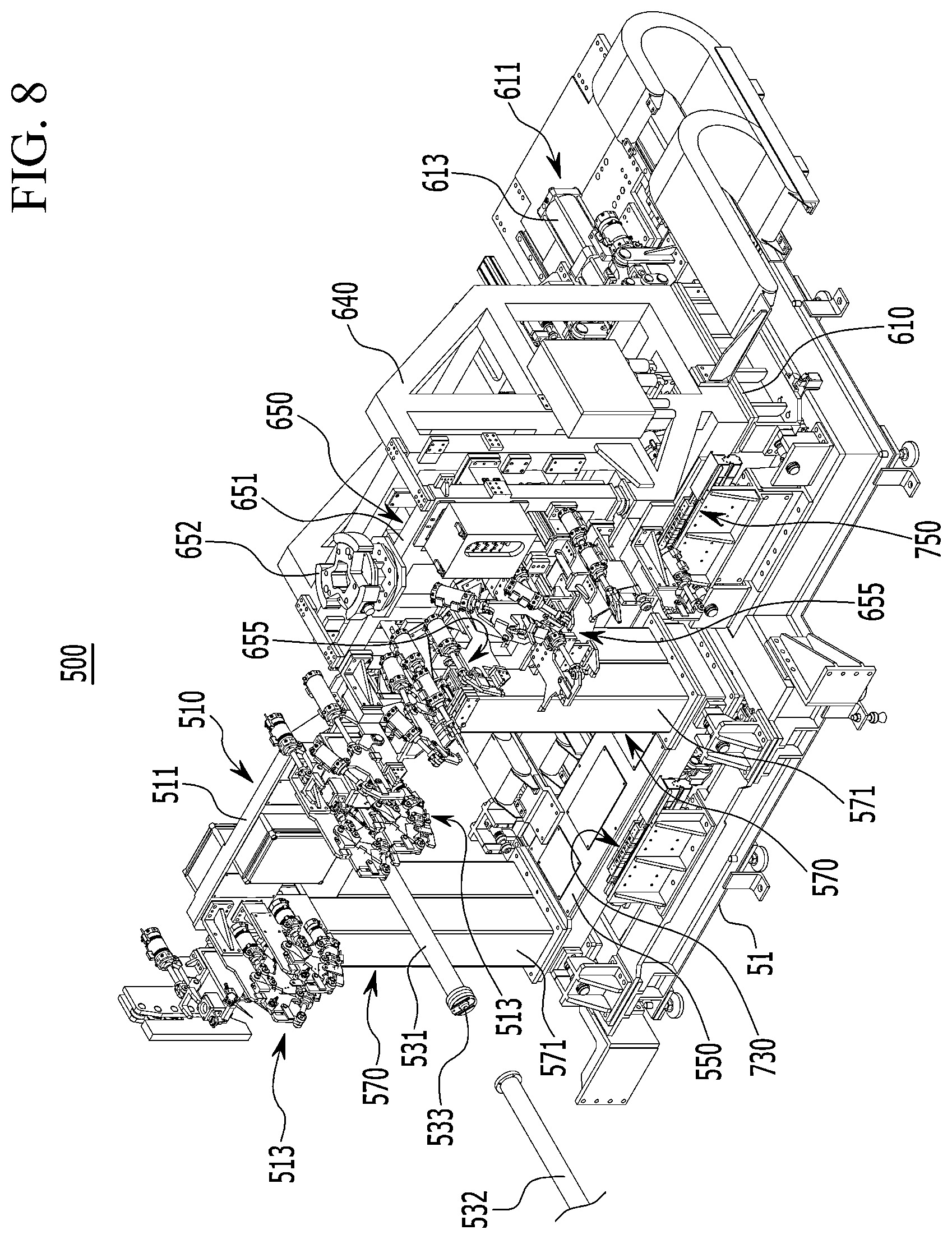 Patent US12319373 Figure 8 – Vehicle body assembly system