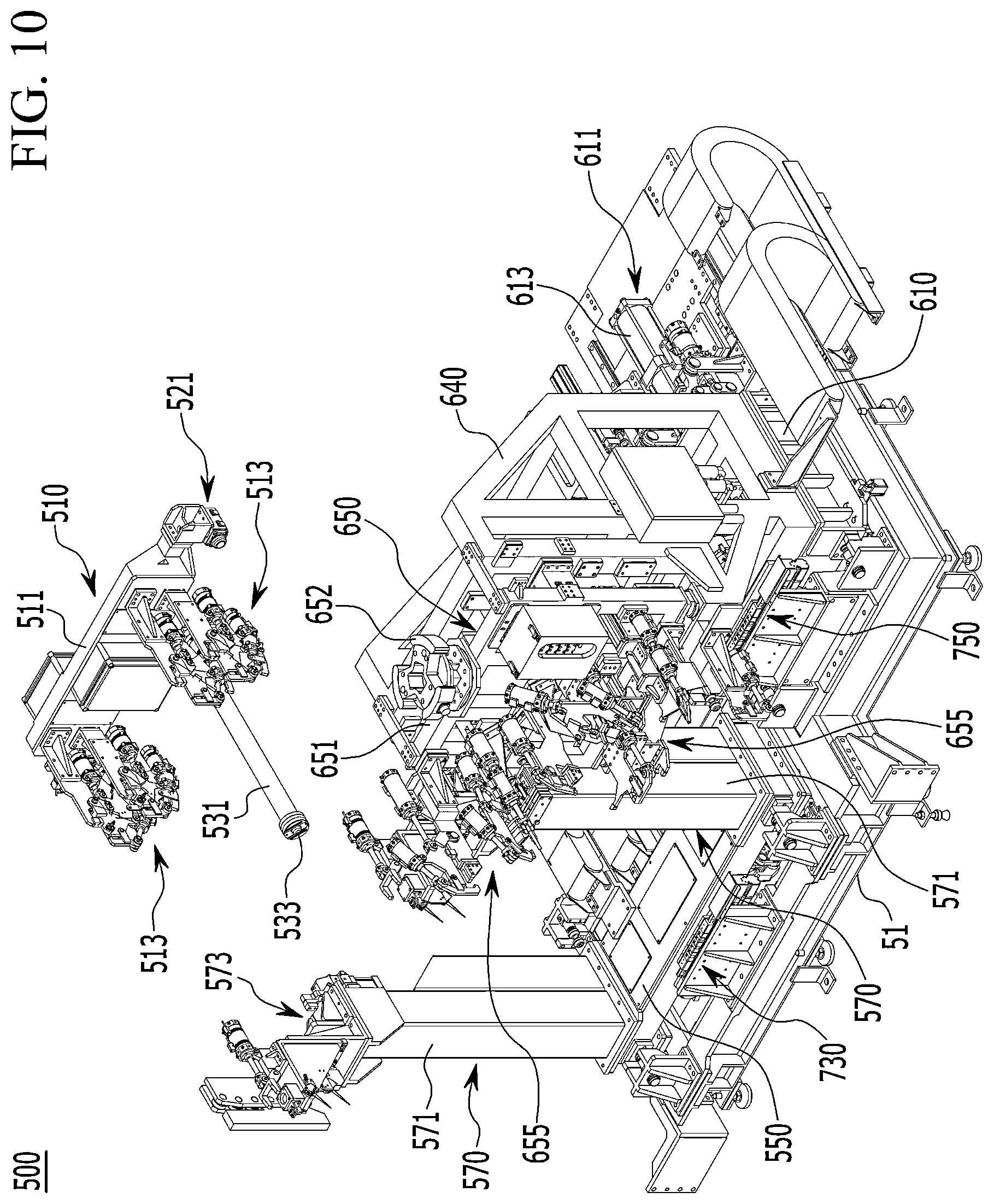 Patent US12319373 Figure 10 – Vehicle body assembly system