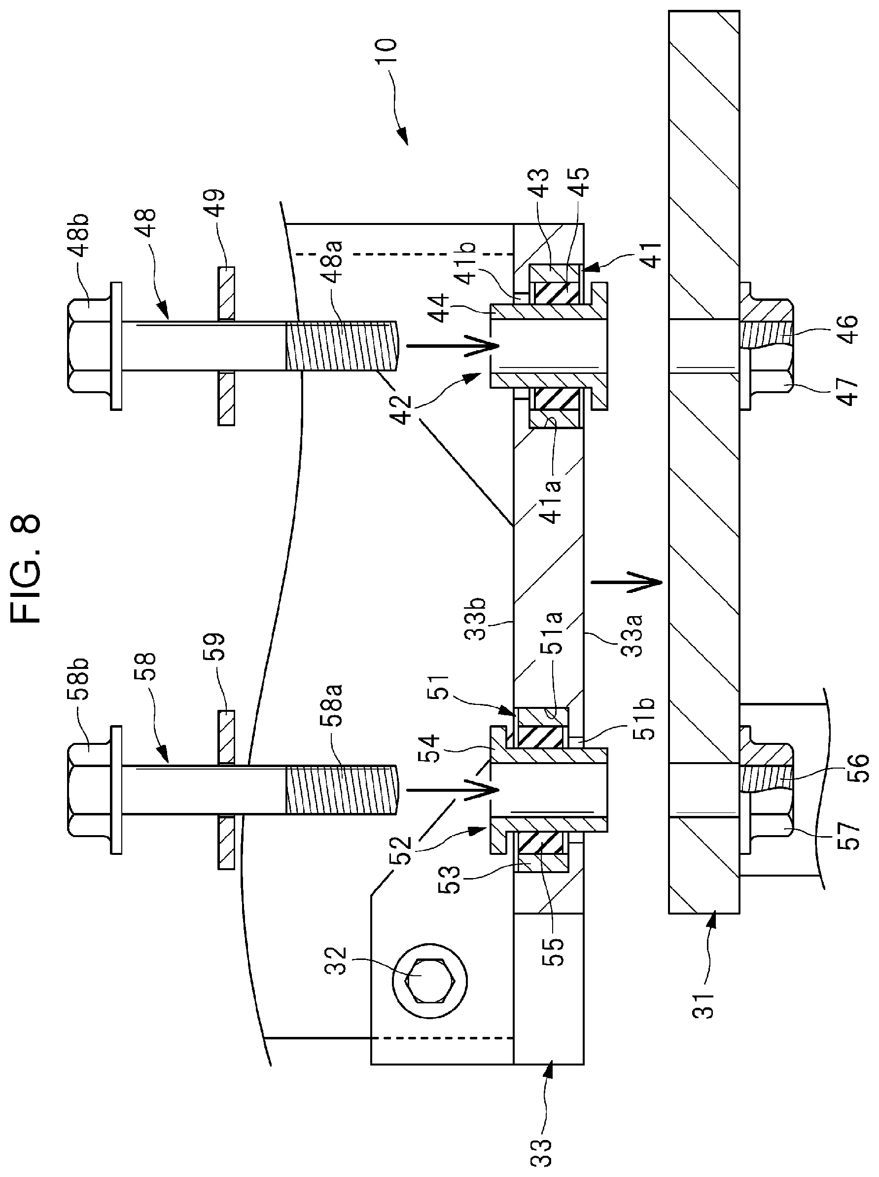 Patent US12319374 Figure 8 – Device attachment structure