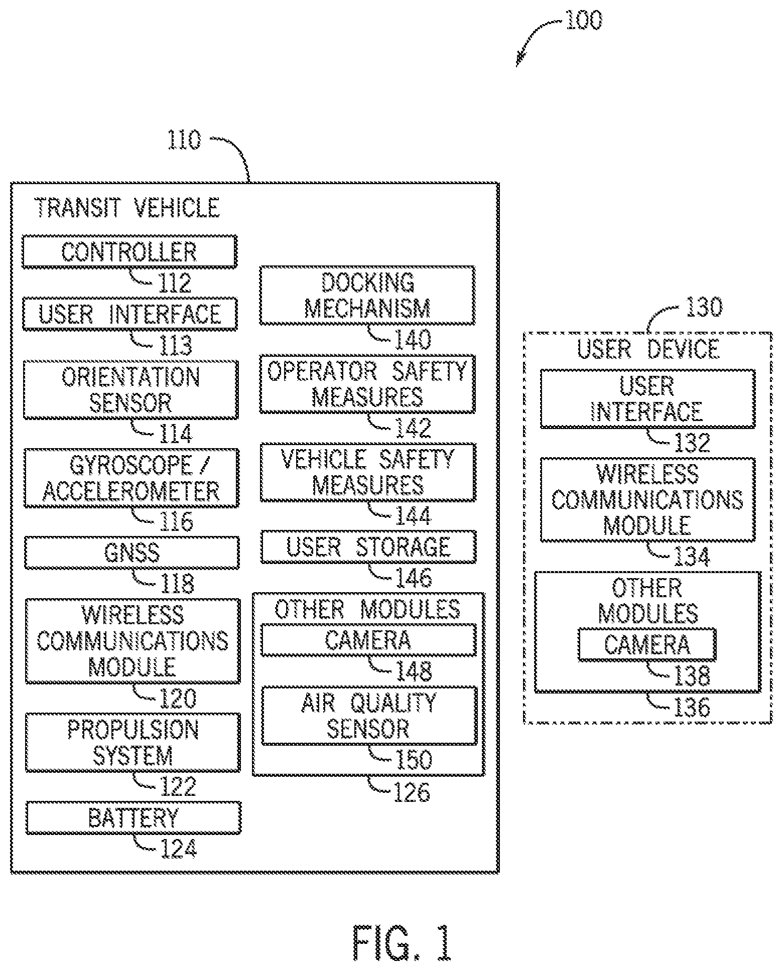Patent US12319375 Figure 1 – Motor control systems and methods for micromobility transit vehicles