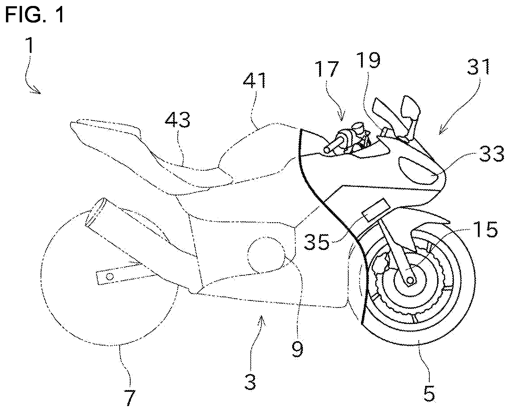 Patent US12319378 Figure 1 – Straddle vehicle and light control method thereof