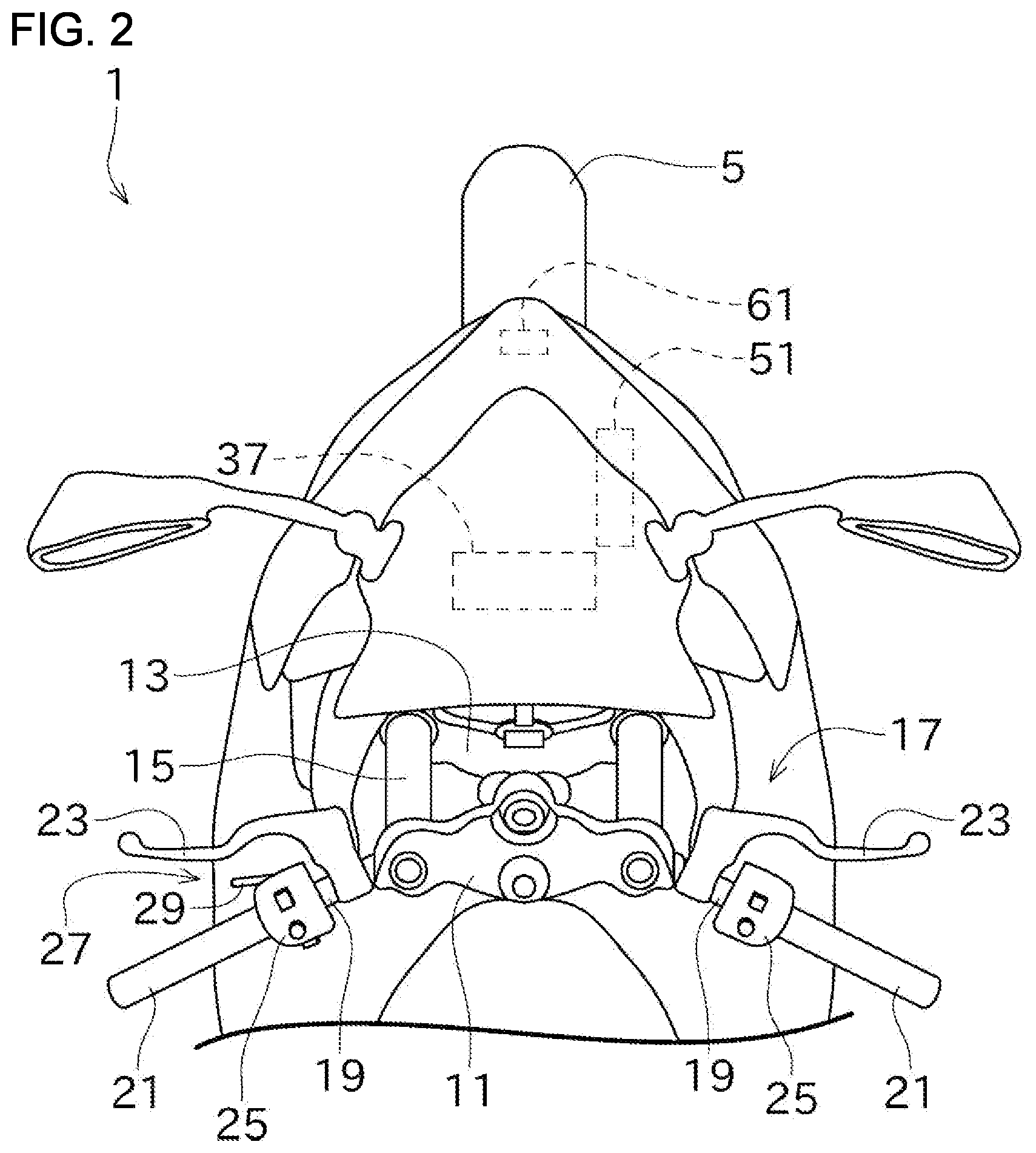 Patent US12319378 Figure 2 – Straddle vehicle and light control method thereof