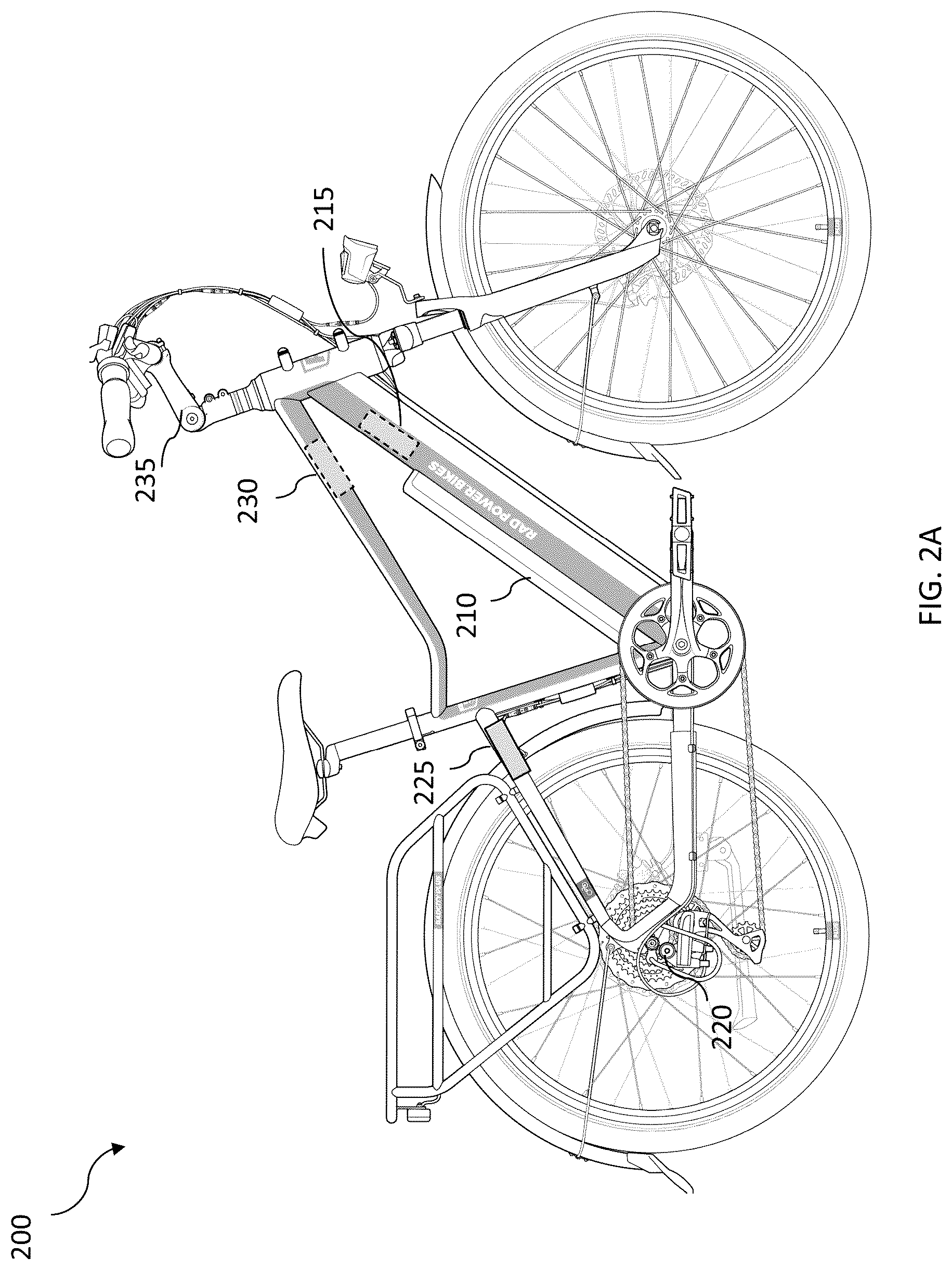 Patent US12319379 Figure 2 – Electric bicycle object detection system