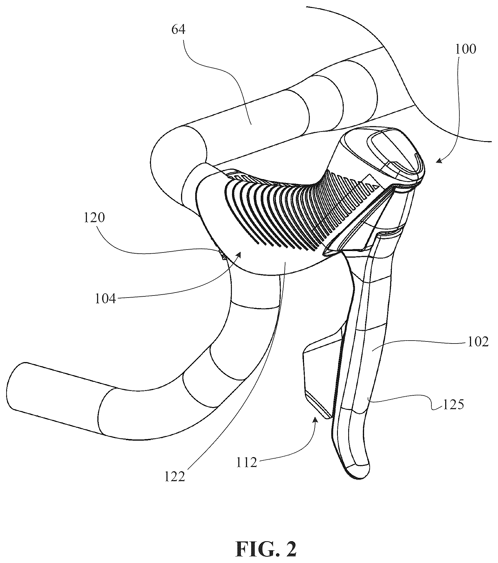 Patent US12319382 Figure 2 – Control device for a bicycle