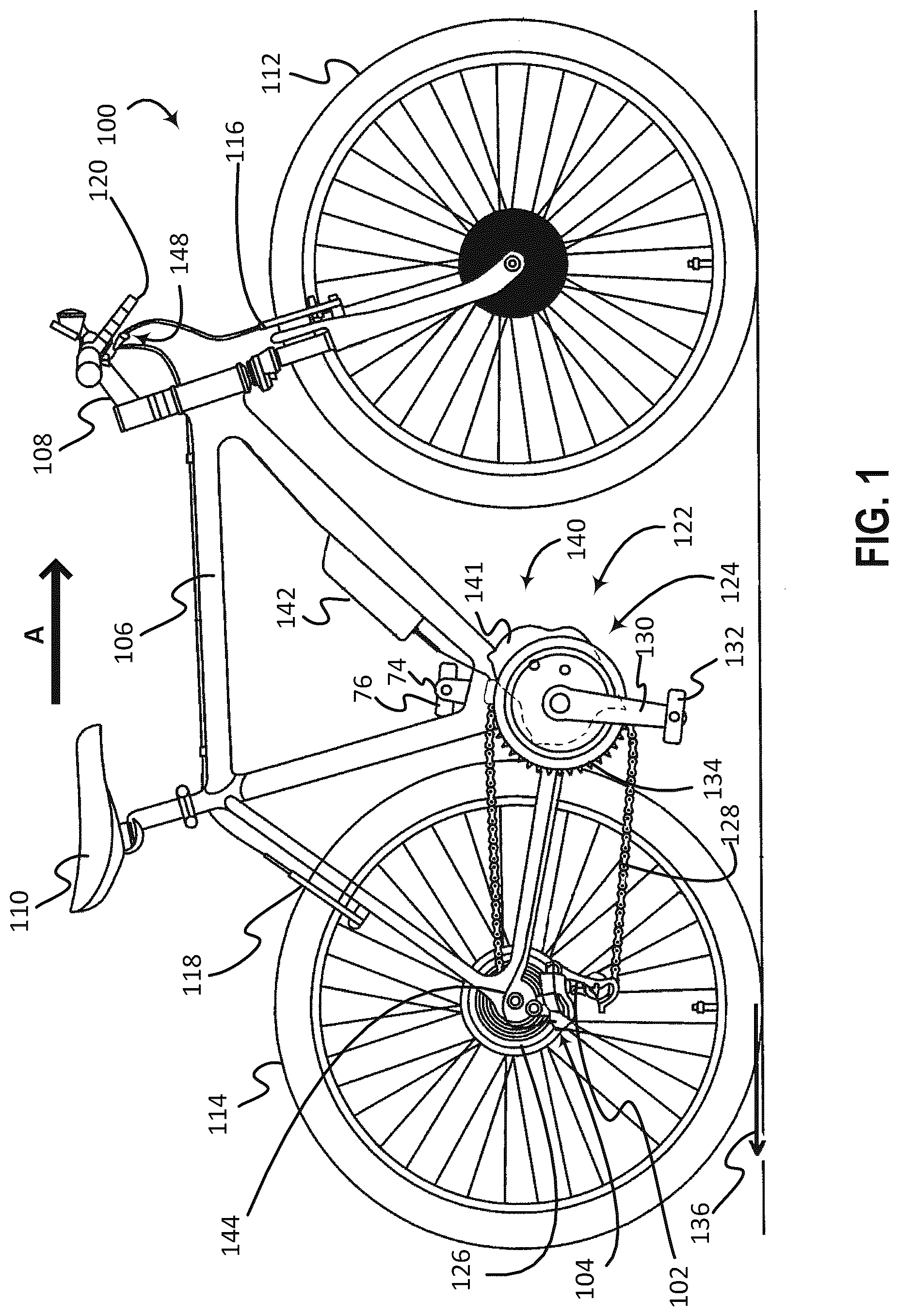 Patent US12319384 Figure 1 – Bicycle control system