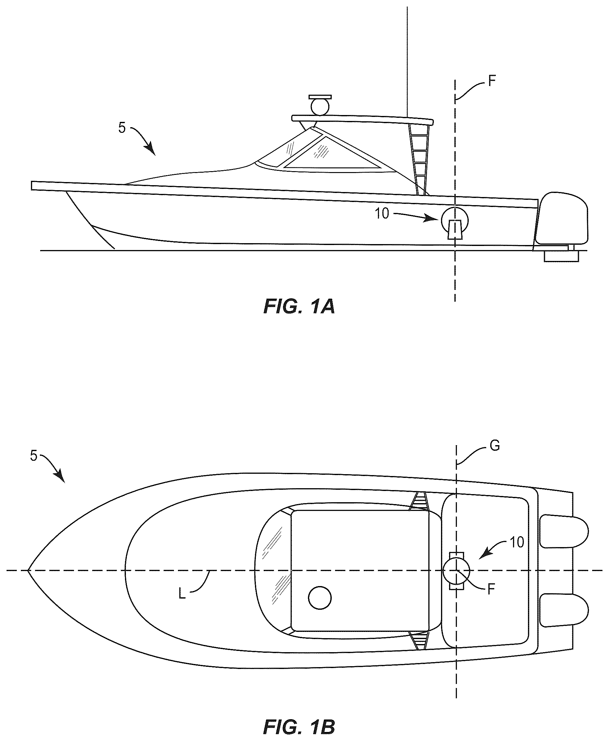 Patent US12319391 — Gyroscopic boat roll stabilizer — Figure 1