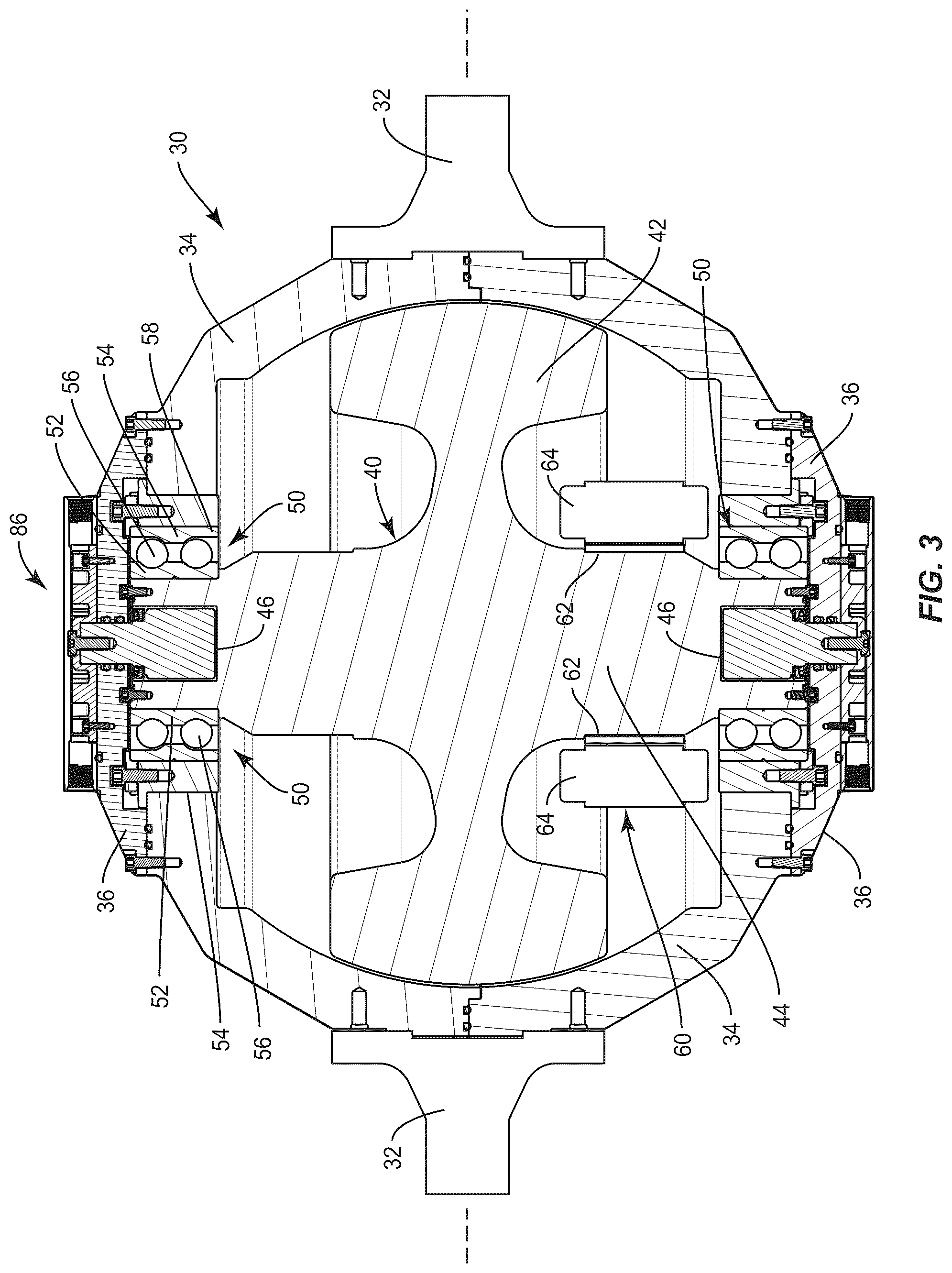 Patent US12319391 Figure 3 – Gyroscopic boat roll stabilizer