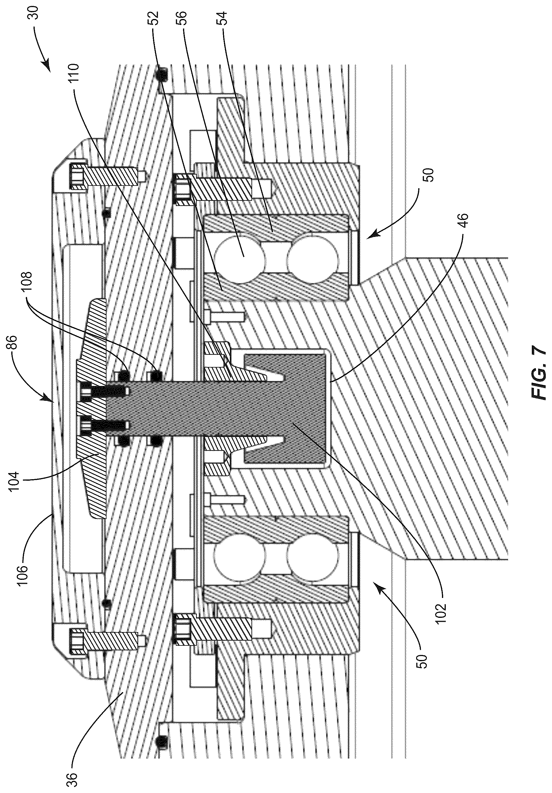 Patent US12319391 Figure 6 – Gyroscopic boat roll stabilizer