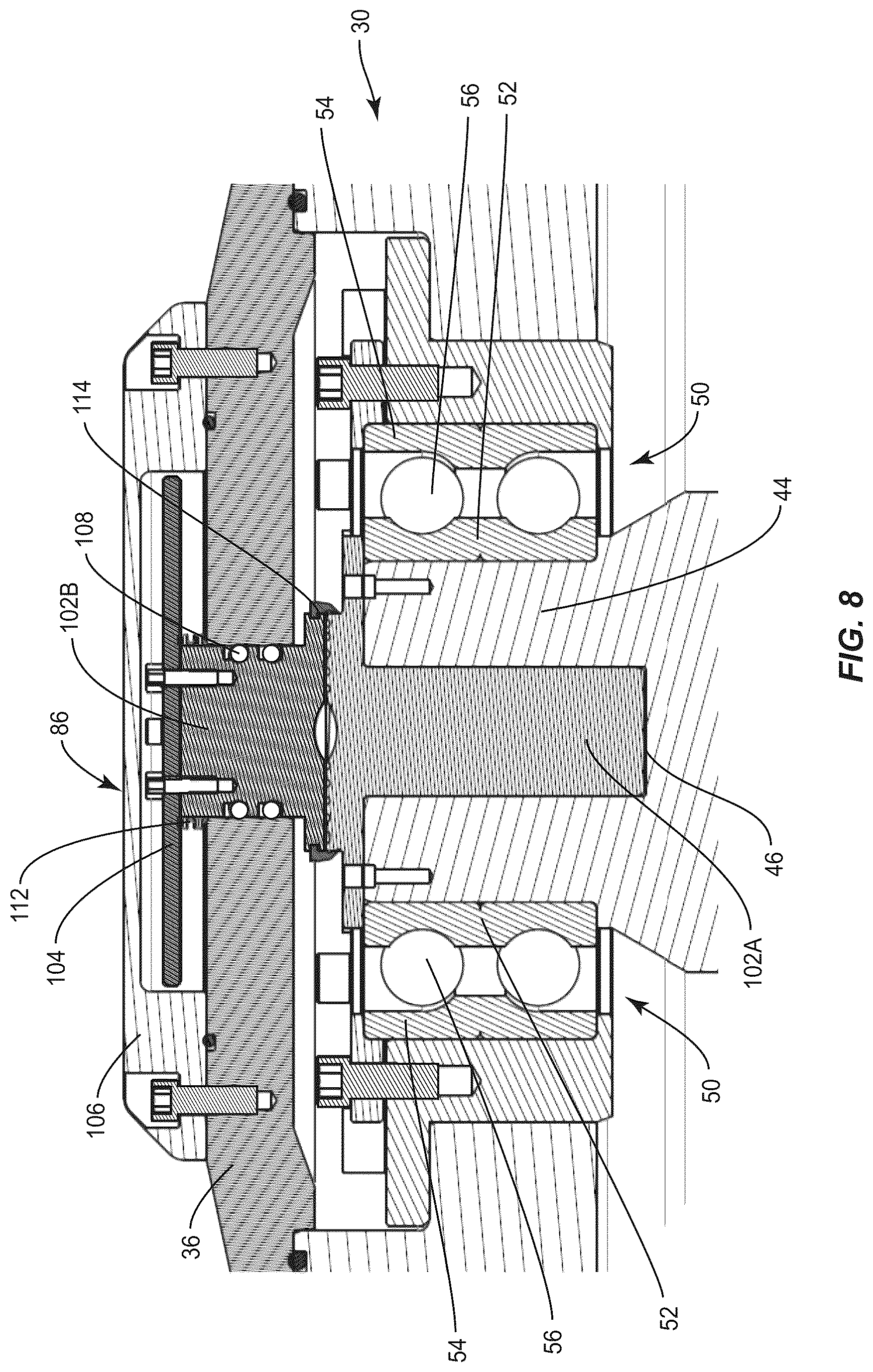 Patent US12319391 Figure 7 – Gyroscopic boat roll stabilizer