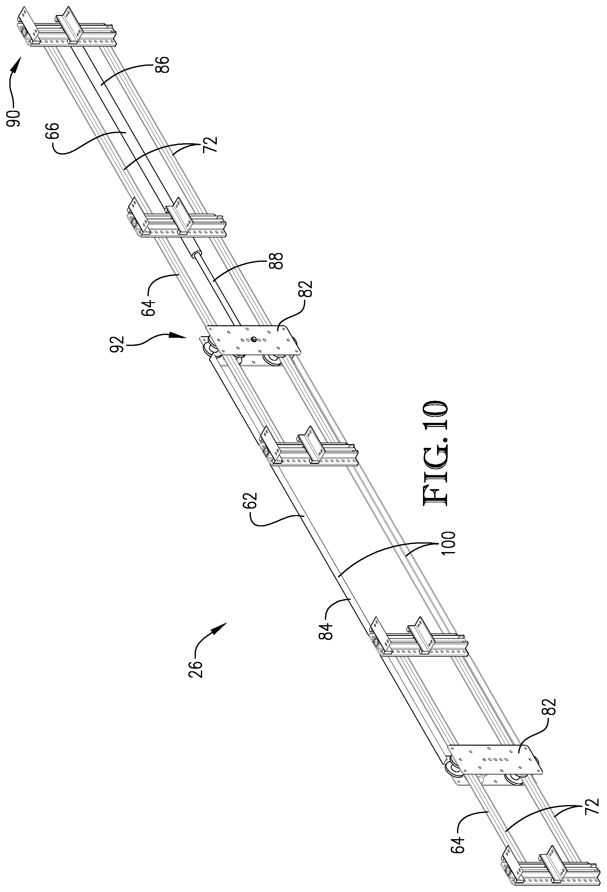 Patent US12319392 Figure 10 – Shiftable boat lift
