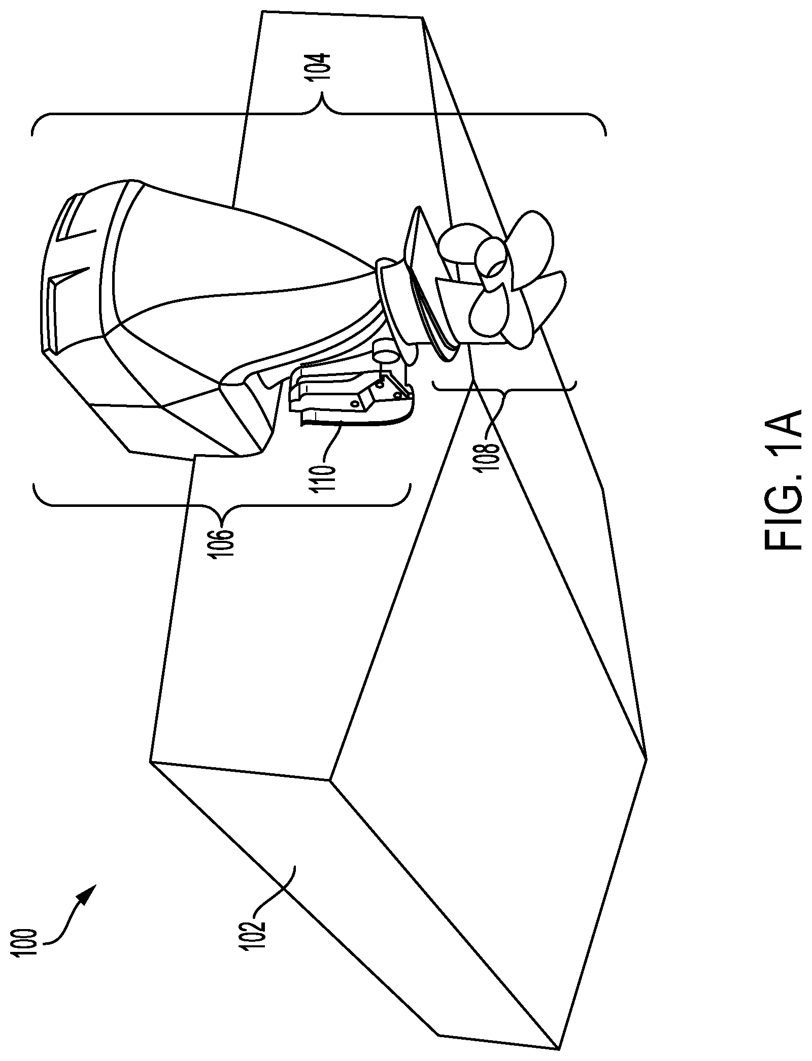 Patent US12319396 Figure 1 – Vessel propelling system and assembly
