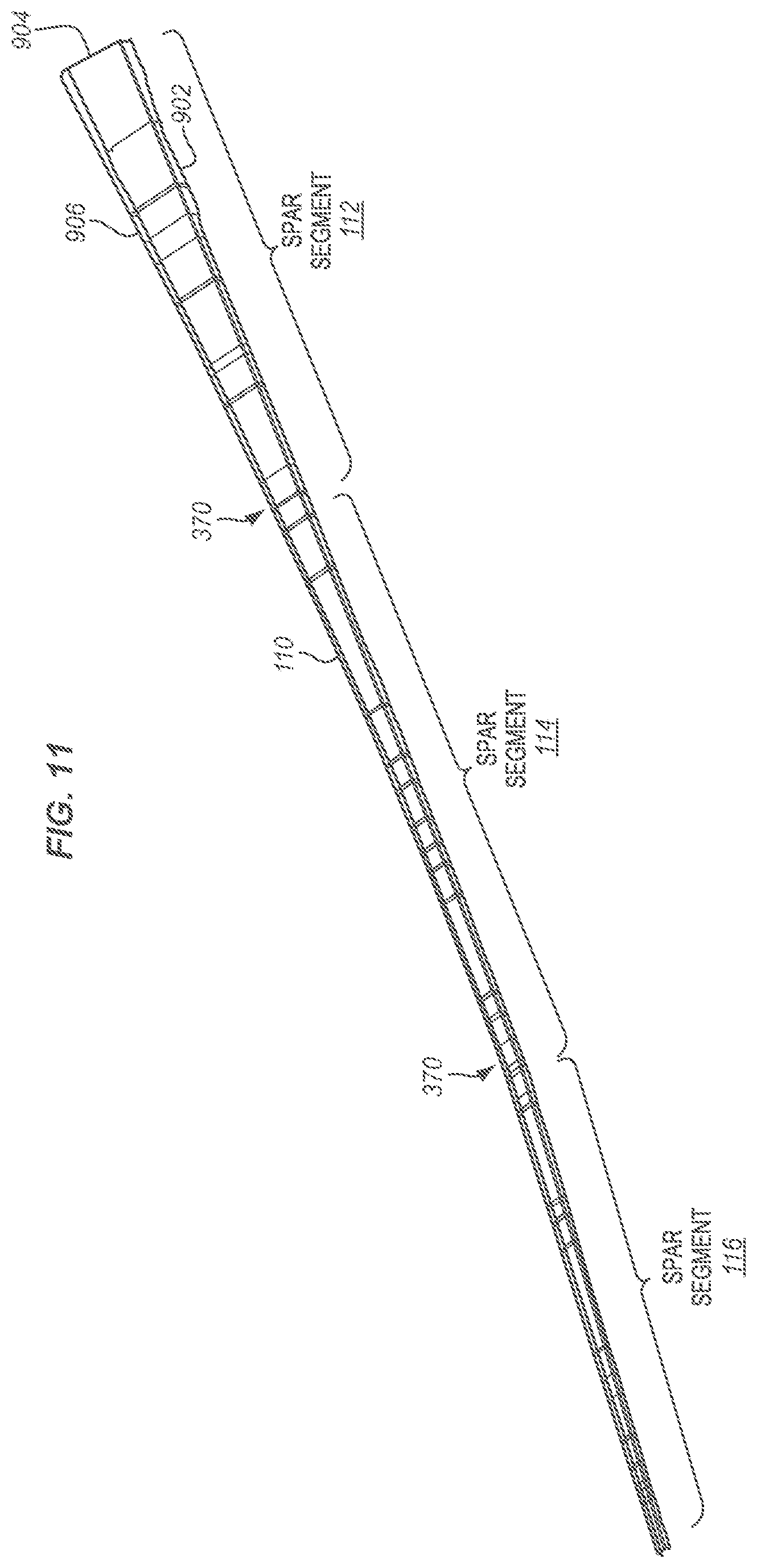 Patent US12319398 Figure 13 – Fabrication of multi-segment spars