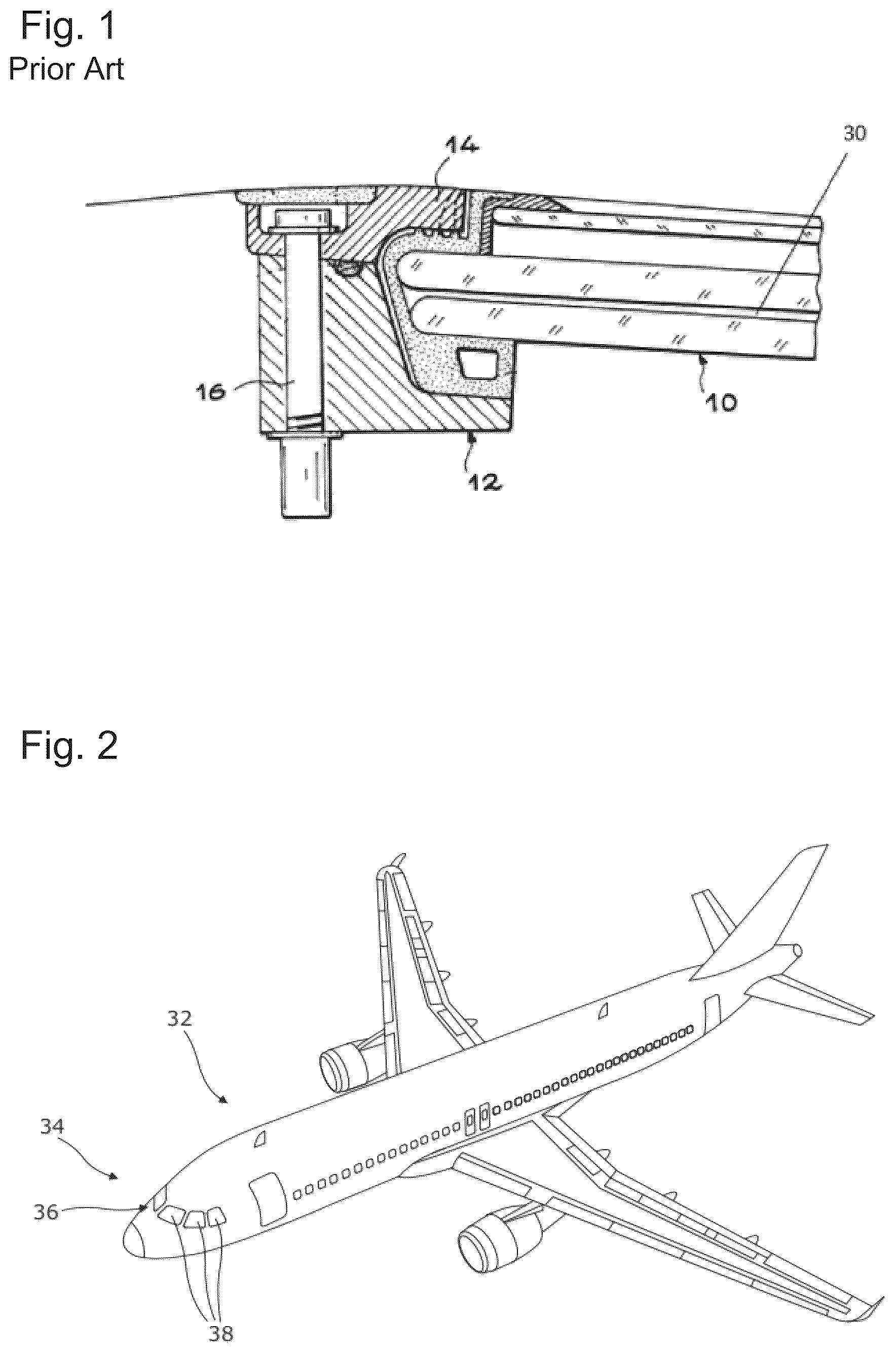 Patent US12319399 Figure 1 – Windshield architecture and aircraft provided with such a windshield