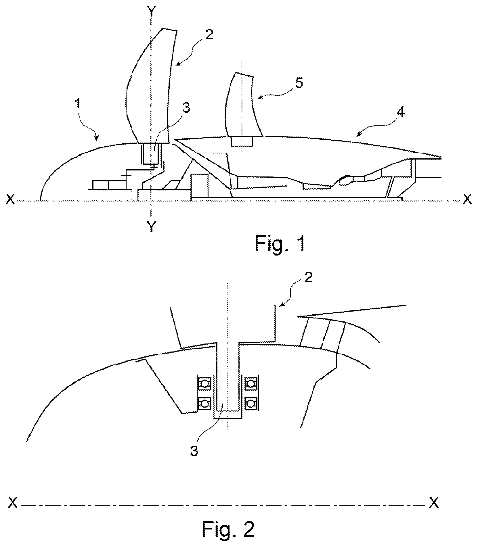 Patent US12319401 Figure 1 – Sealing arrangement for a rolling bearing subjected to centrifugal forces