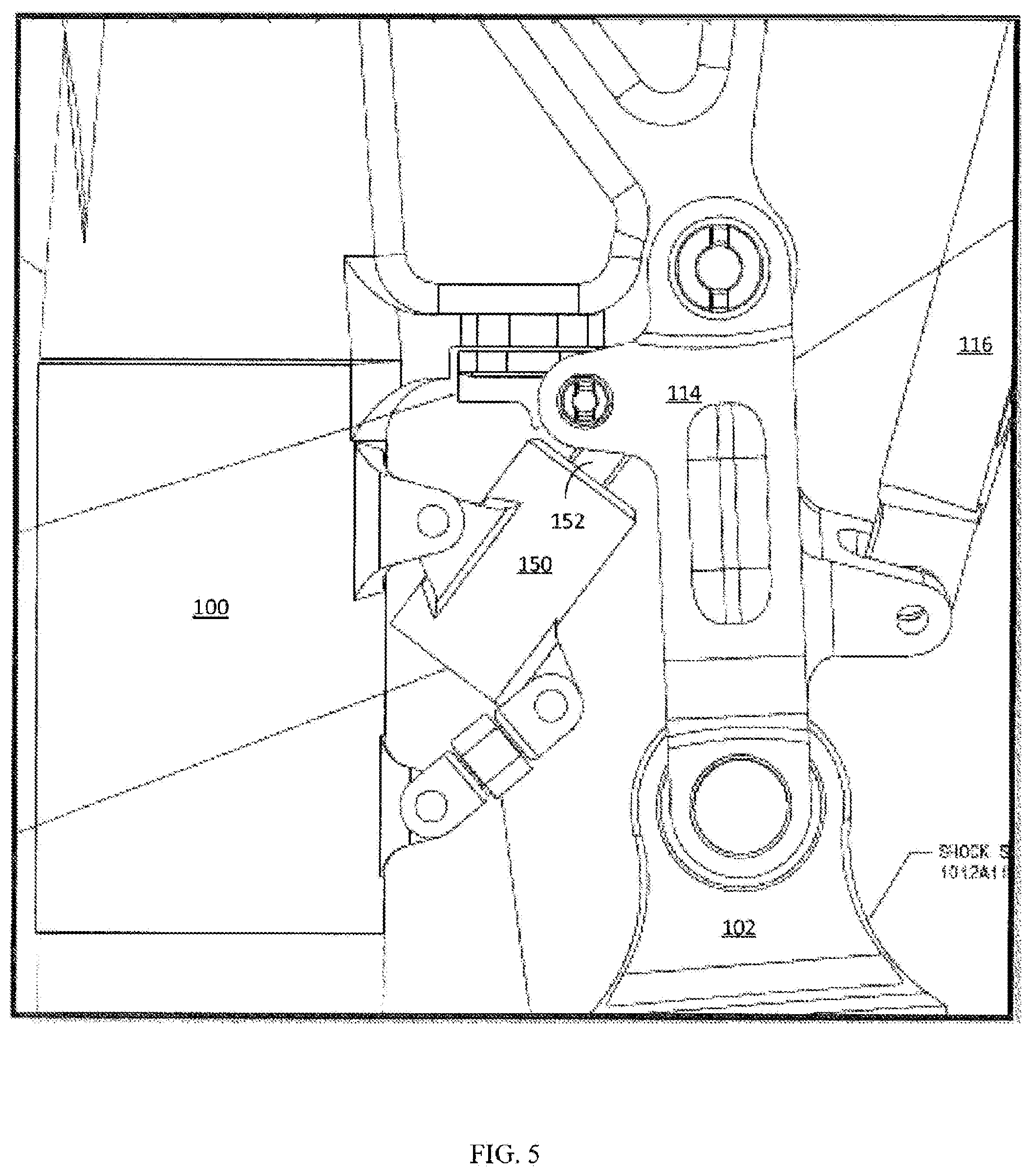 Patent US12319405 Figure 5 – Folding trailing arm landing gear