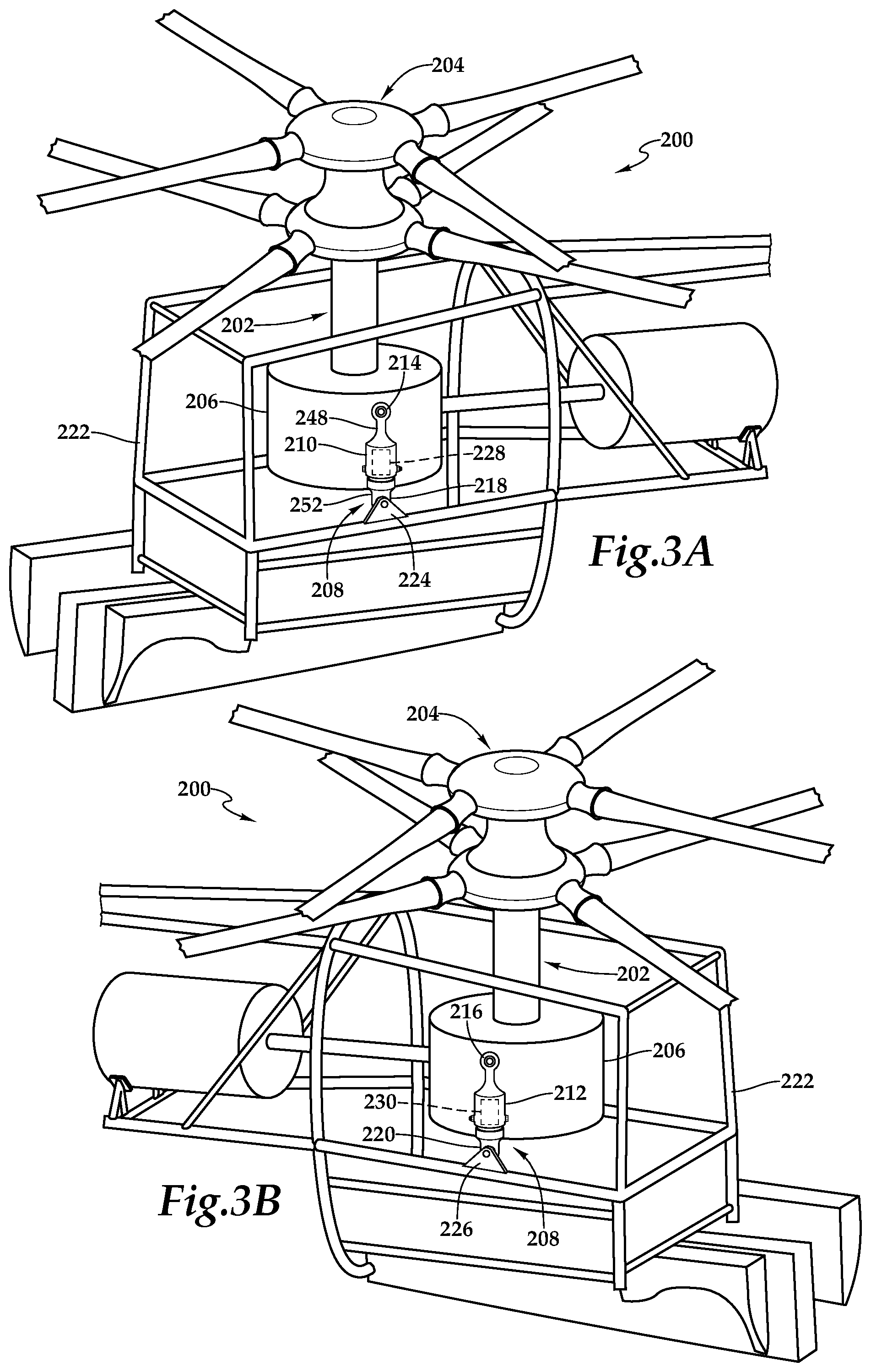 Patent US12319406 Figure 3 – Vibration isolation systems for compound helicopters