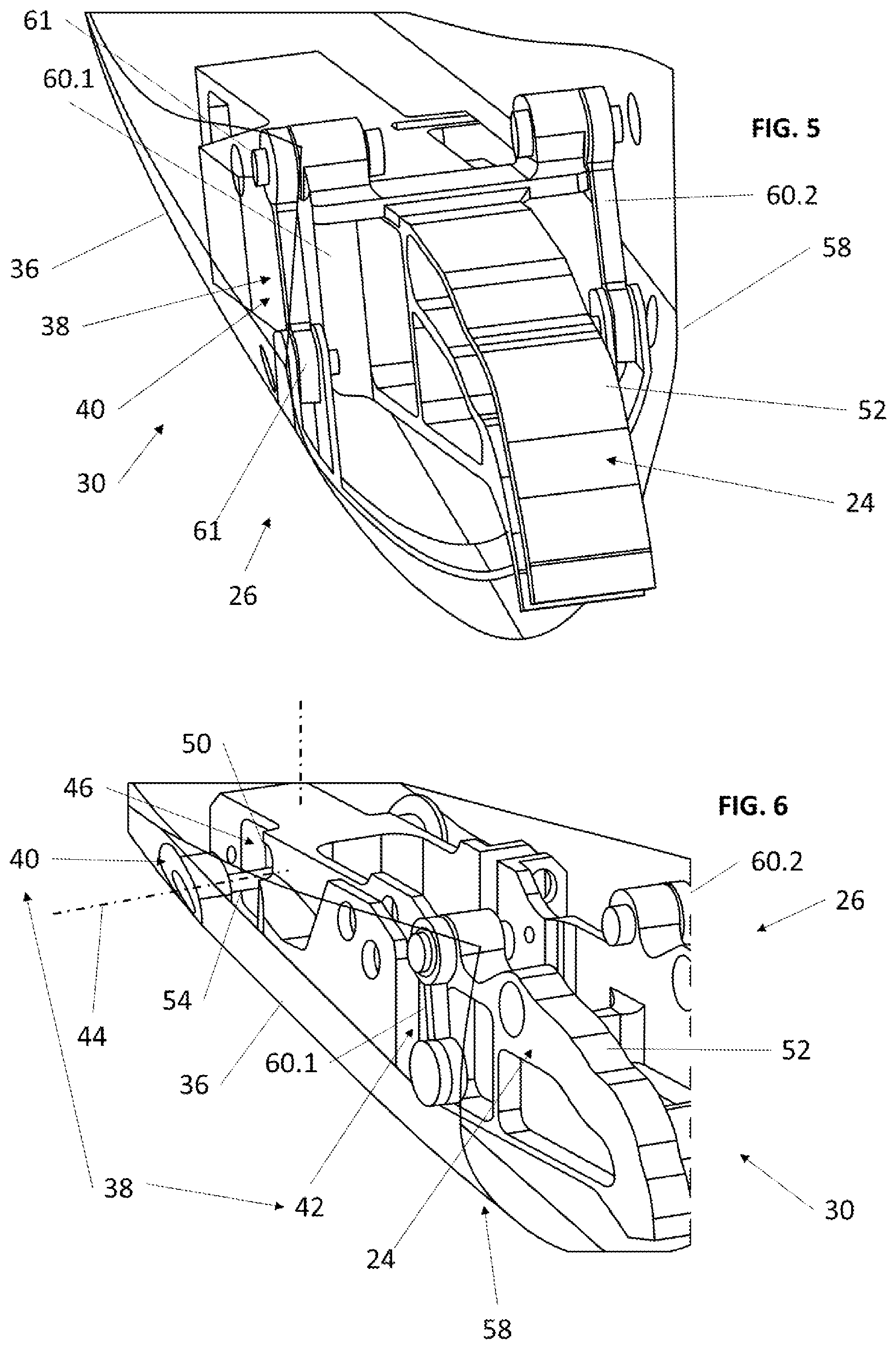 Patent US12319408 Figure 3 – Fairing arrangement for a high-lift mechanism of an aircraft