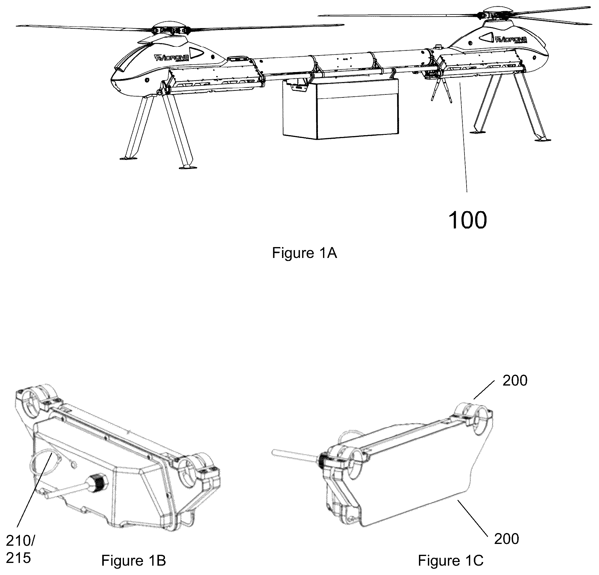 Patent US12319410 Figure 1 – Unmanned aircraft payload system and method