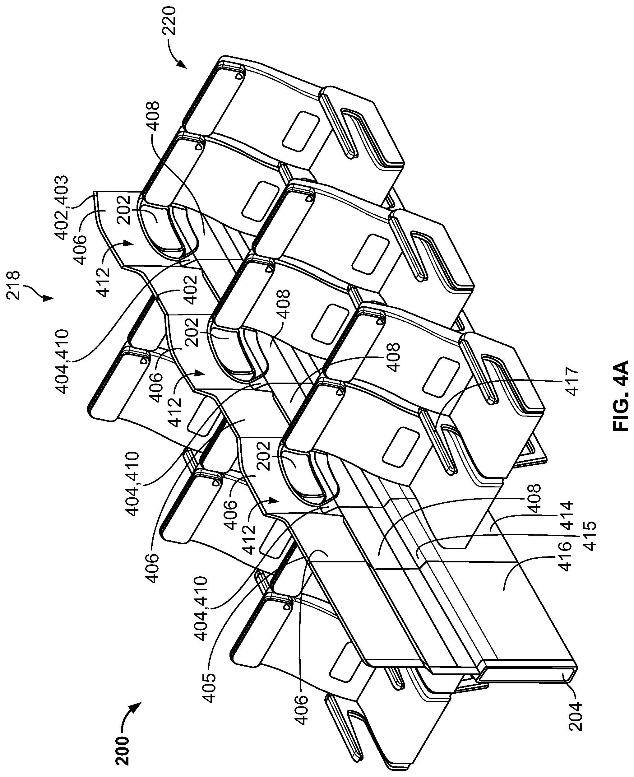 Patent US12319412 Figure 6 – Lateral sleep systems for aircraft