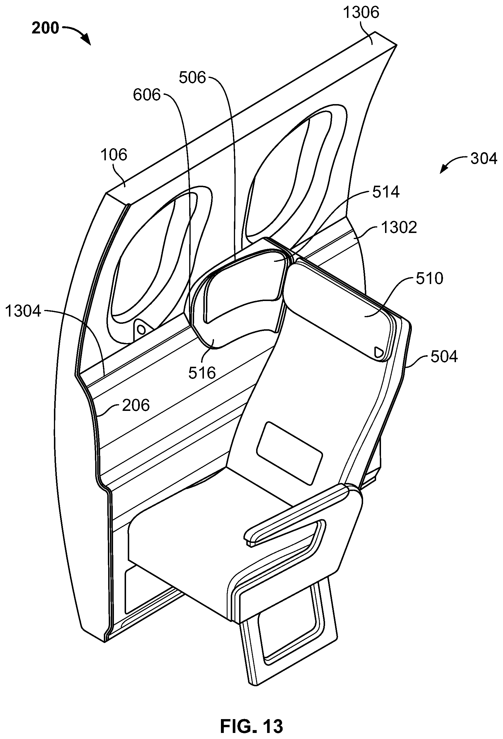 Patent US12319412 Figure 17 – Lateral sleep systems for aircraft