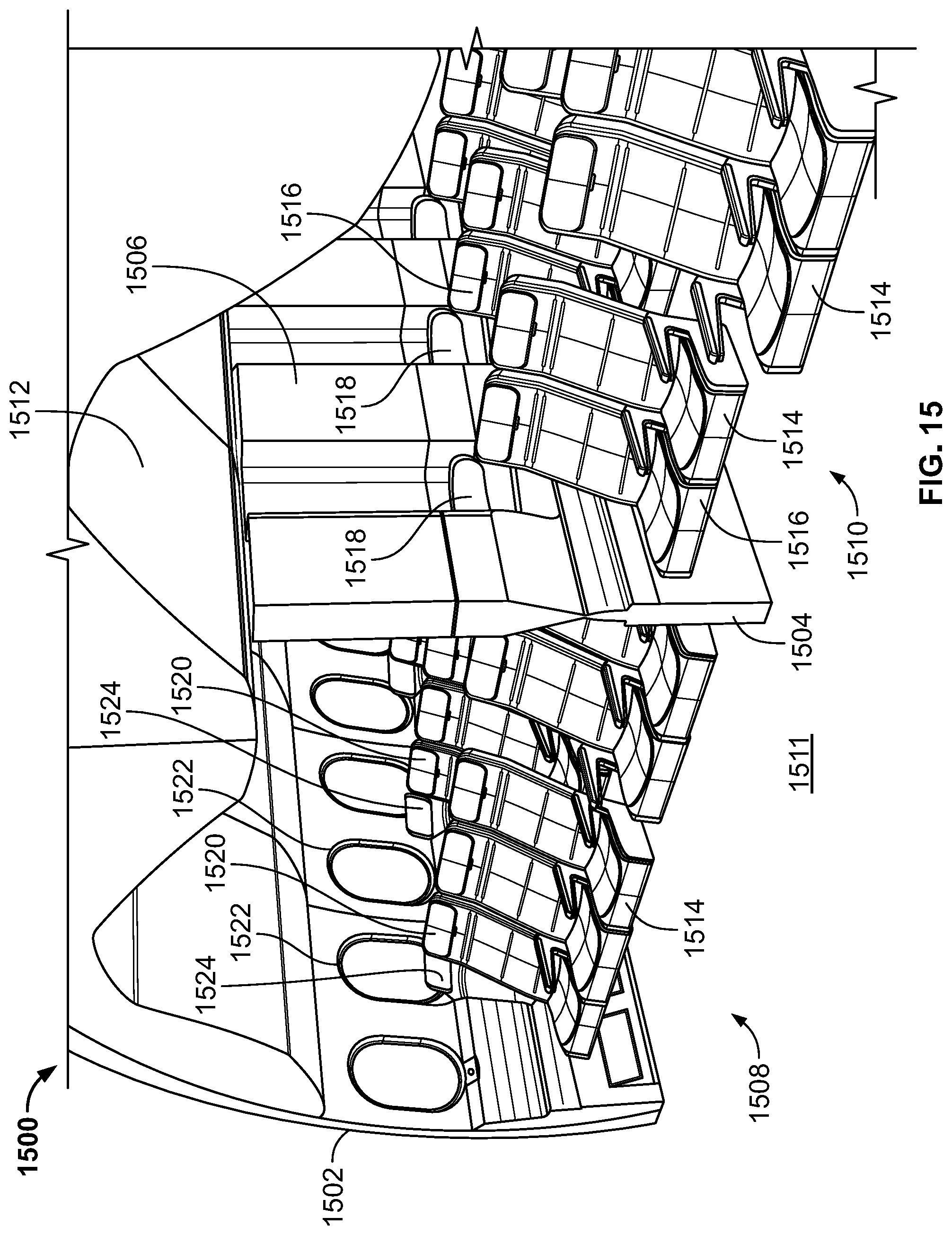 Patent US12319412 Figure 19 – Lateral sleep systems for aircraft