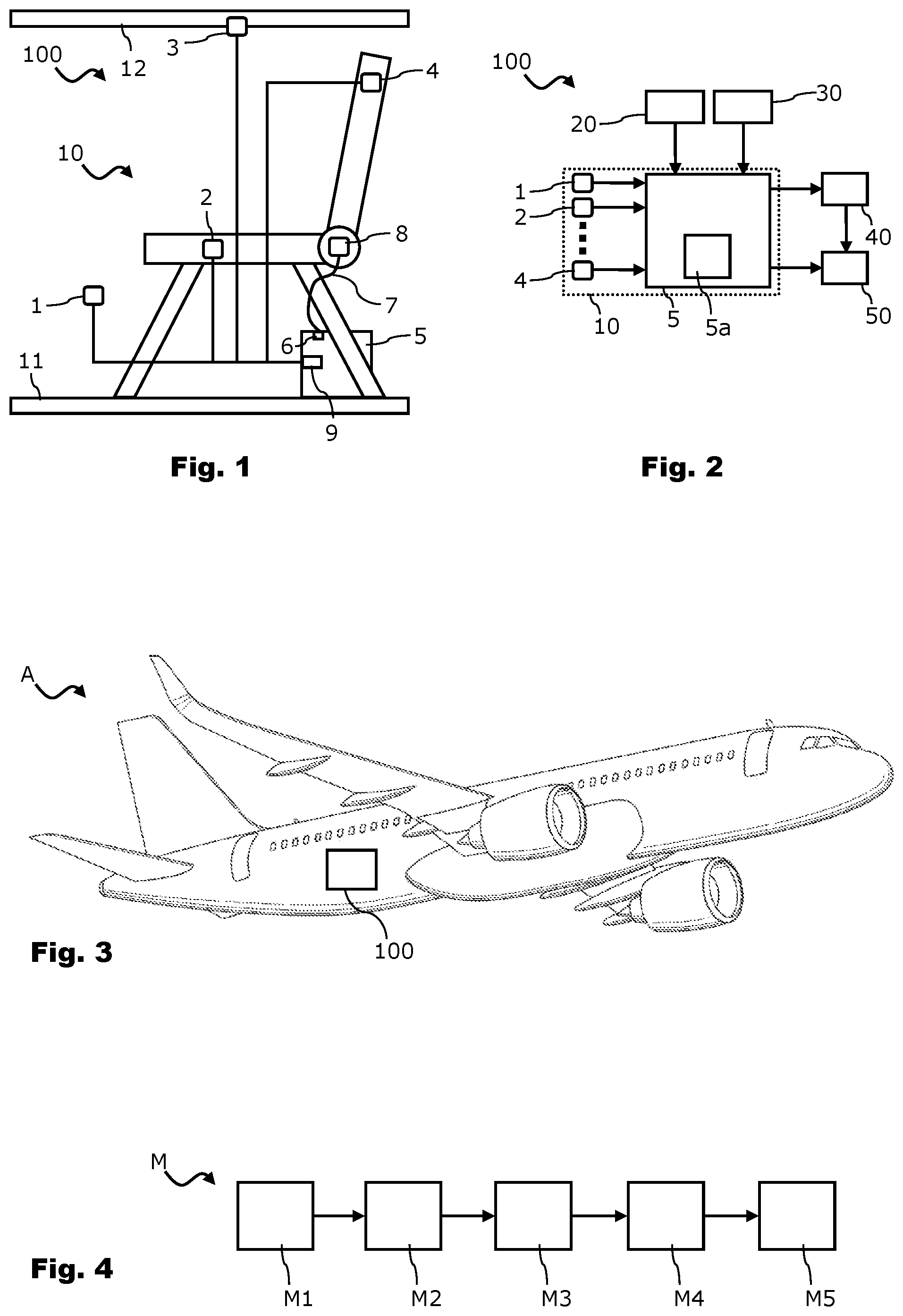 Patent US12319413 Figure 1 – Passenger seat arrangement with sensor data acquisition, and passenger aircraft having such a seat arrangement