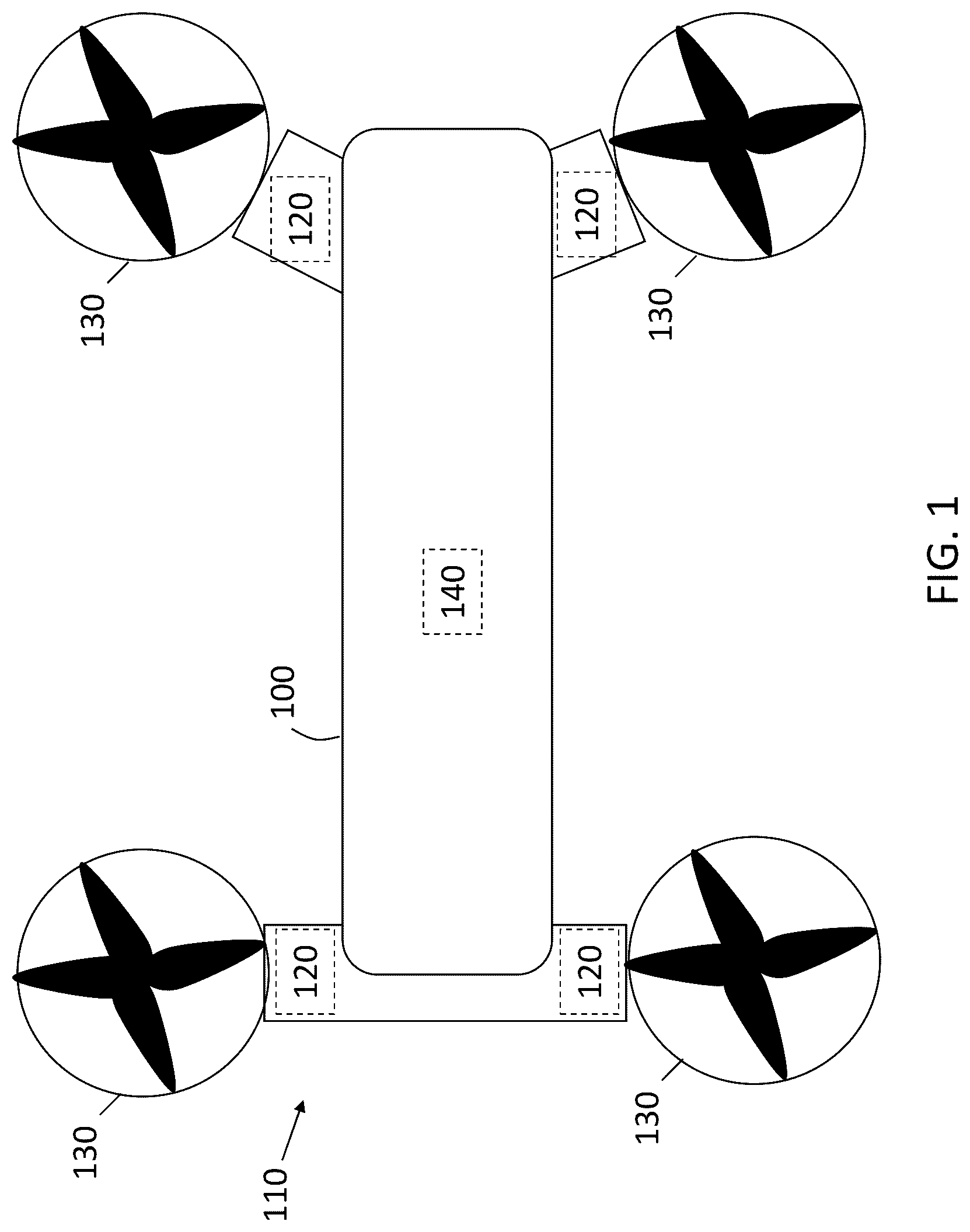 Patent US12319416 Figure 1 – Dual-chemistry propulsion system for electric vertical take-off and landing aircraft