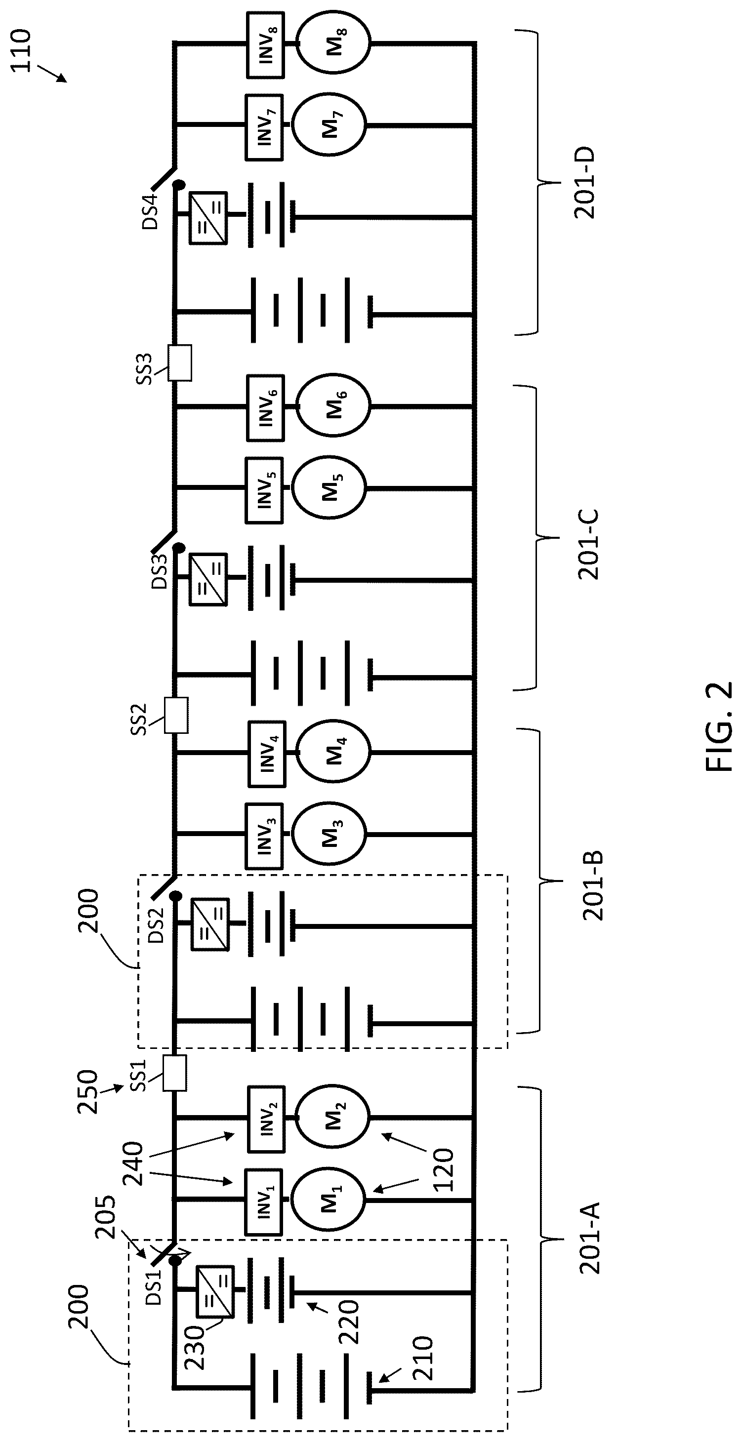 Patent US12319416 Figure 2 – Dual-chemistry propulsion system for electric vertical take-off and landing aircraft