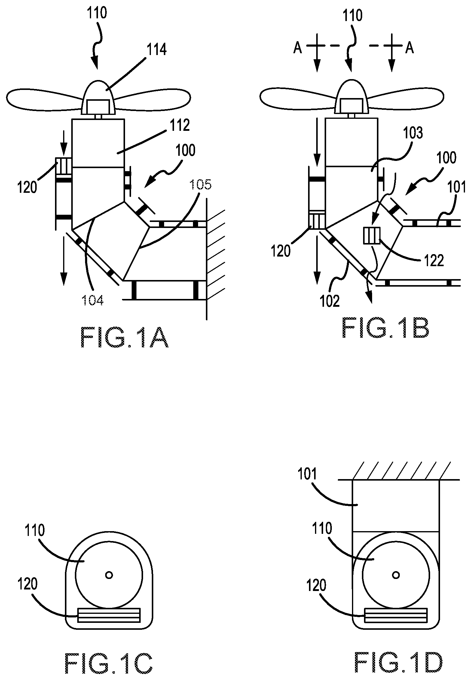 Patent US12319418 Figure 1 – Articulating motor mount