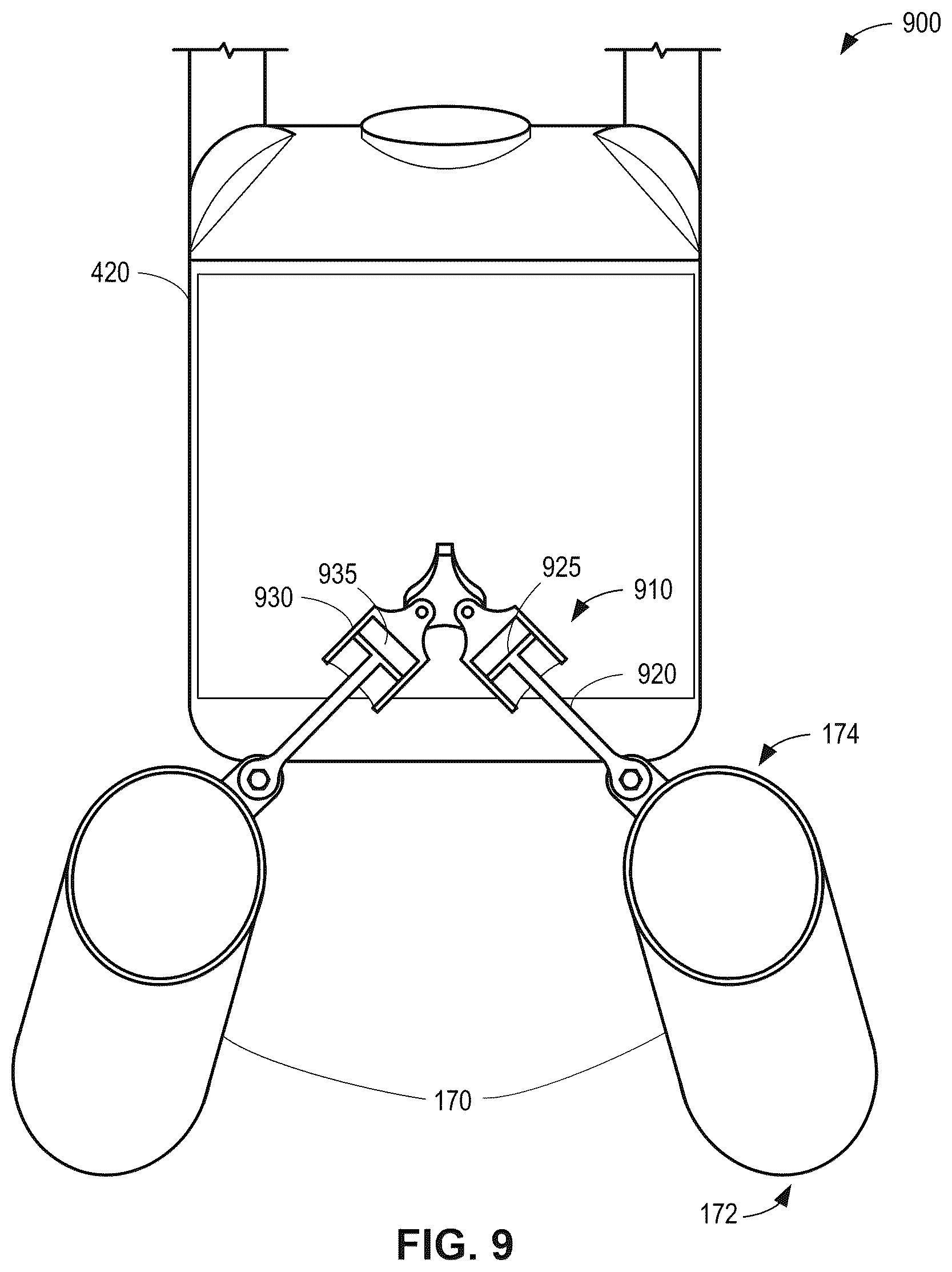 Patent US12319419 Figure 12 – Fluid-filled thrust link apparatus and associated method