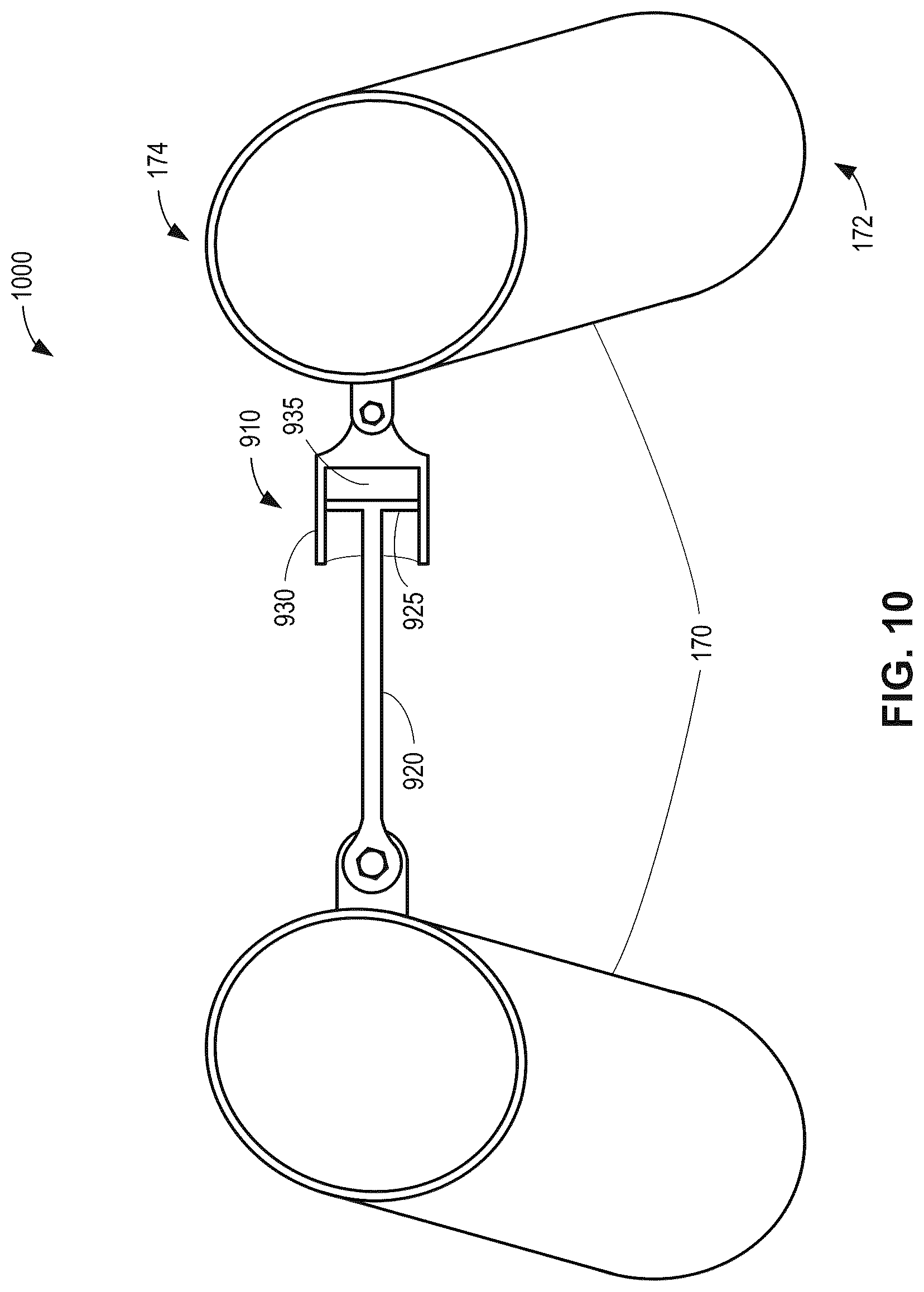 Patent US12319419 Figure 13 – Fluid-filled thrust link apparatus and associated method
