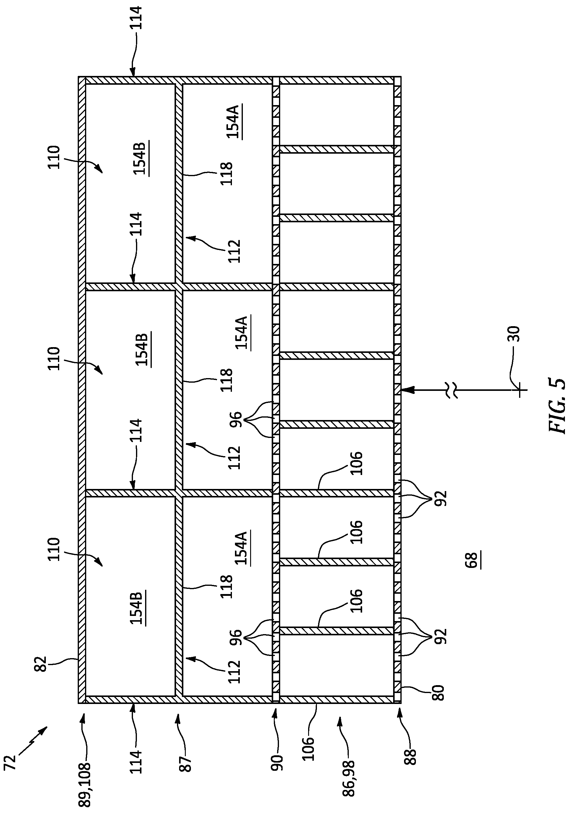 Patent US12319425 Figure 6 – Multi-core acoustic panel for an aircraft propulsion system