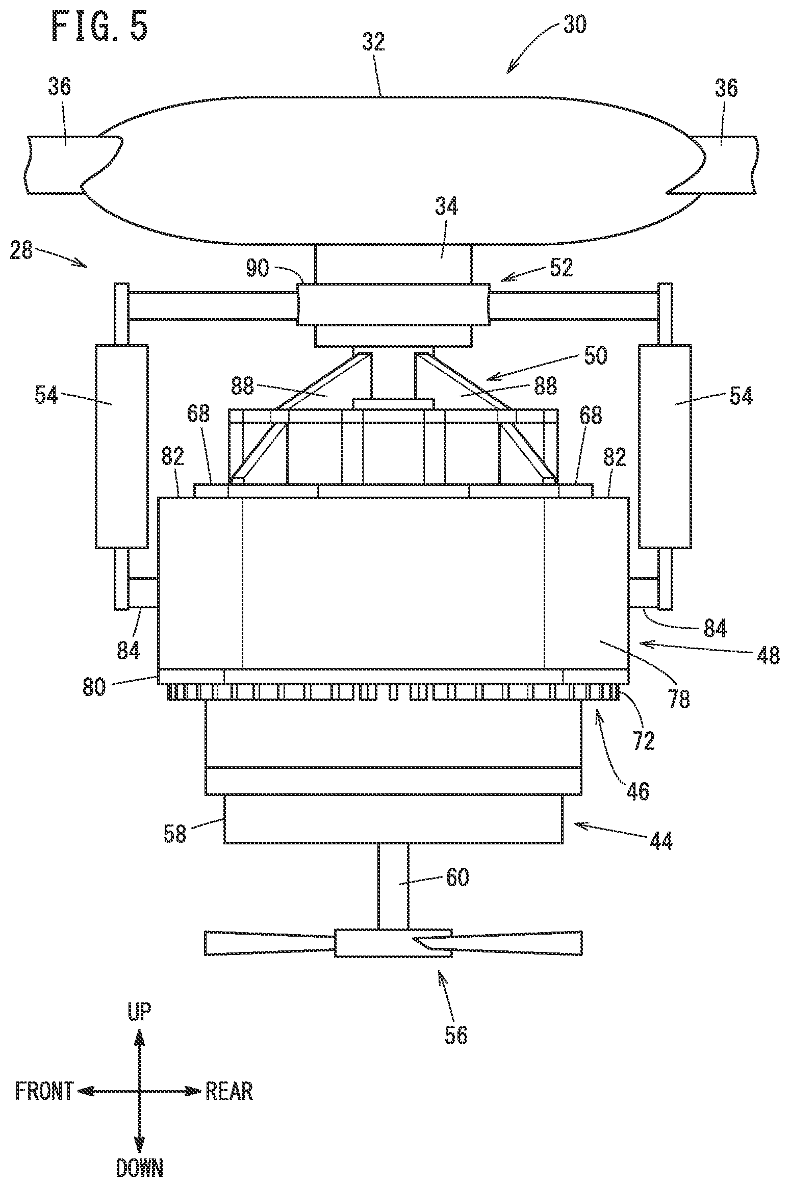 Patent US12319426 Figure 5 – Aircraft propulsion system comprising a cooling system