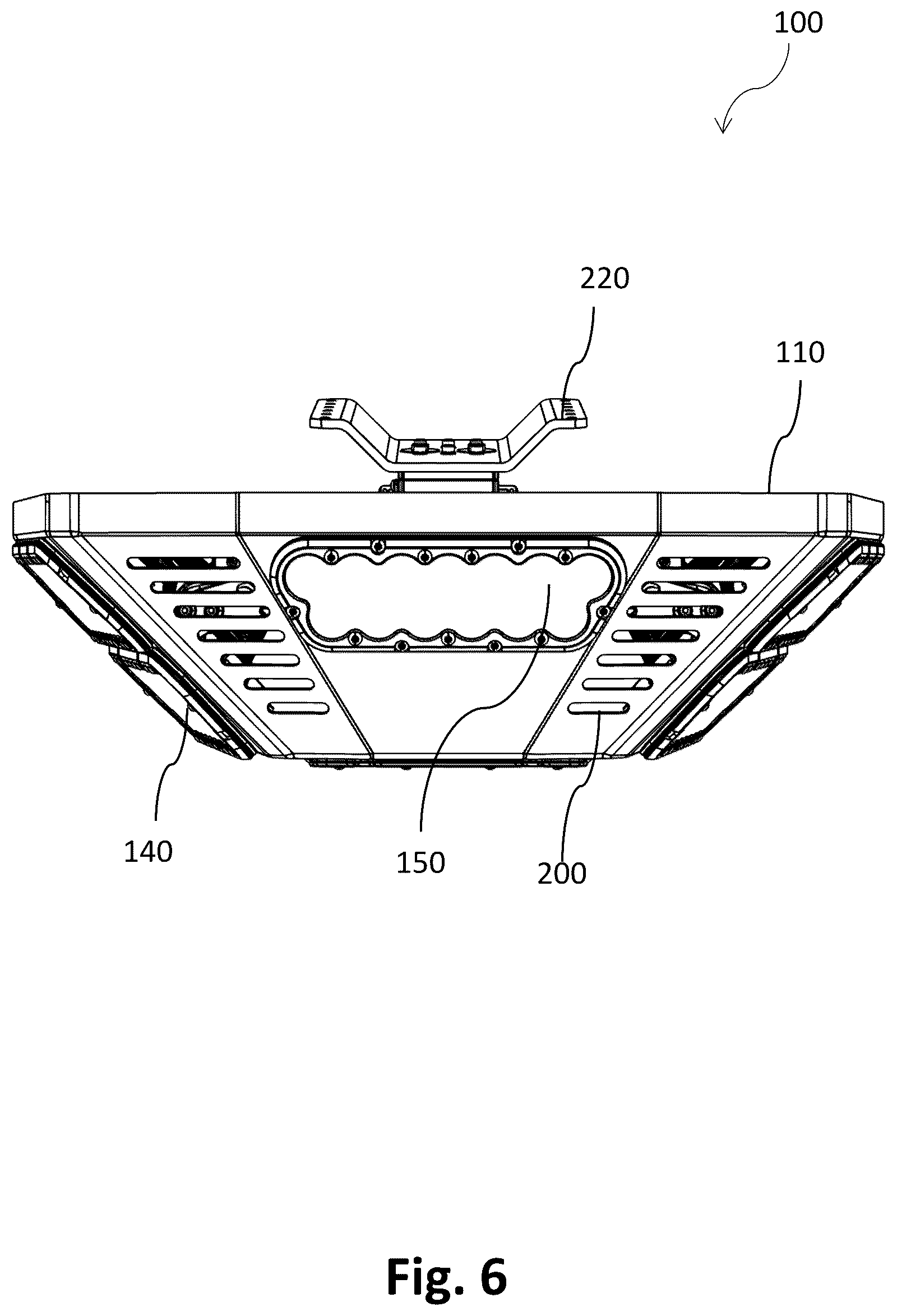 Patent US12319436 Figure 6 – Aircraft fuselage lighting pod