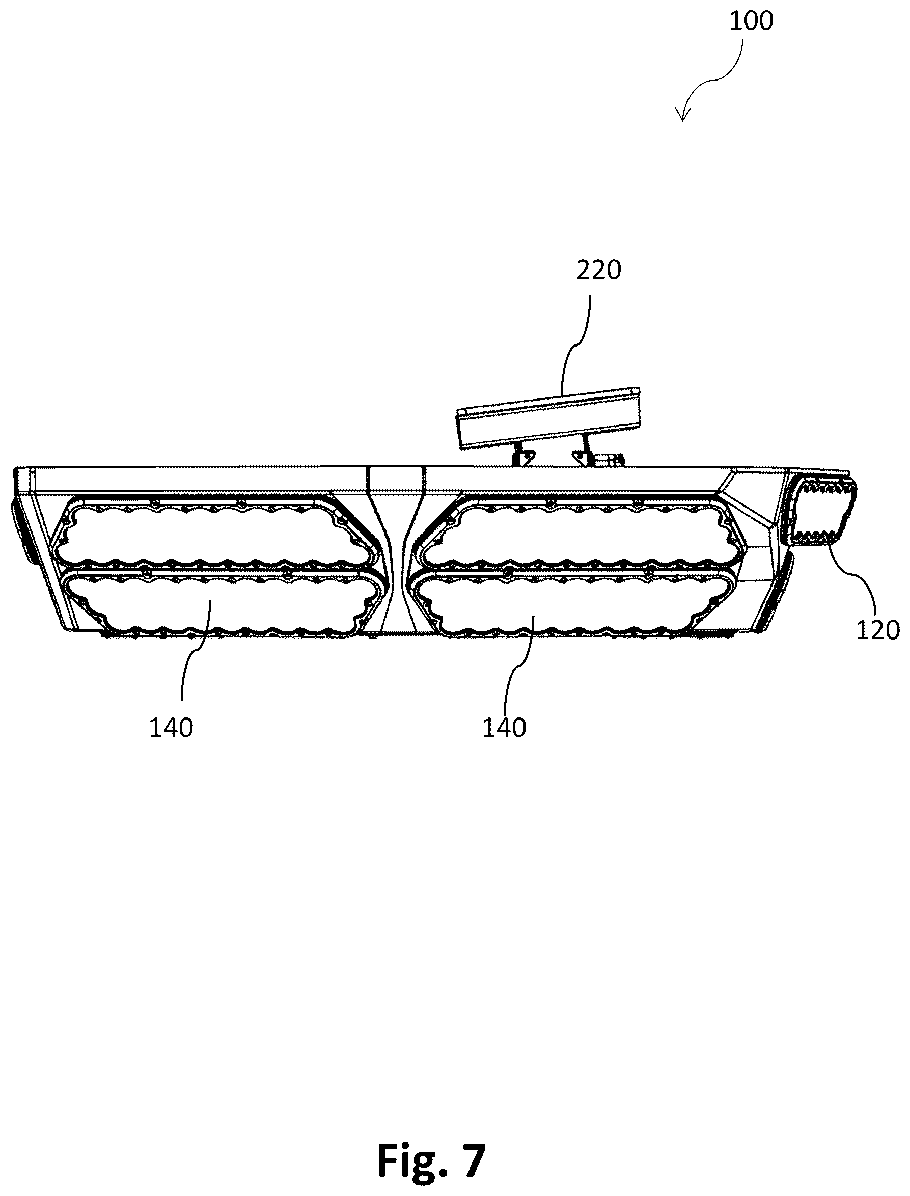Patent US12319436 Figure 7 – Aircraft fuselage lighting pod