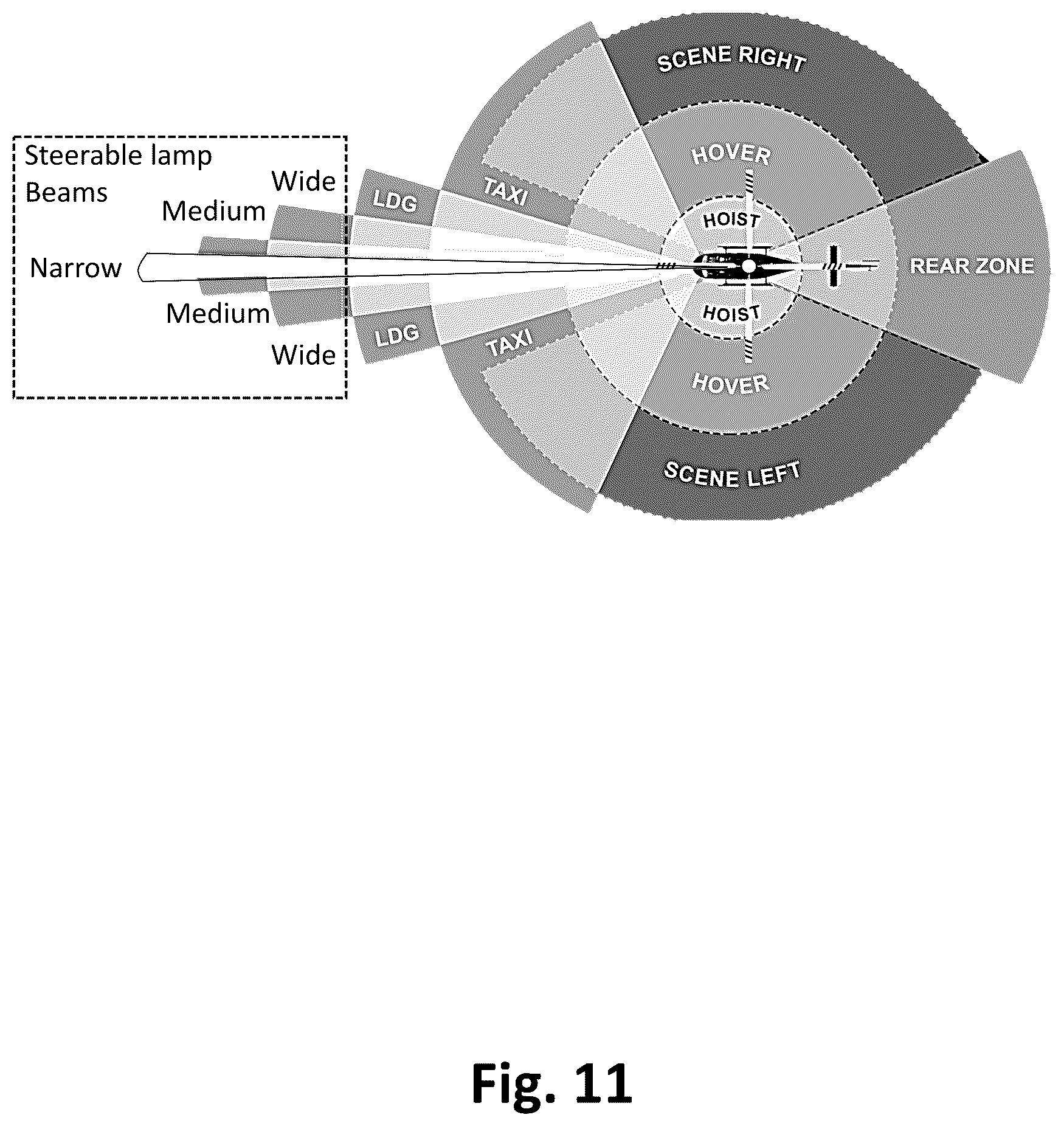 Patent US12319436 Figure 11 – Aircraft fuselage lighting pod