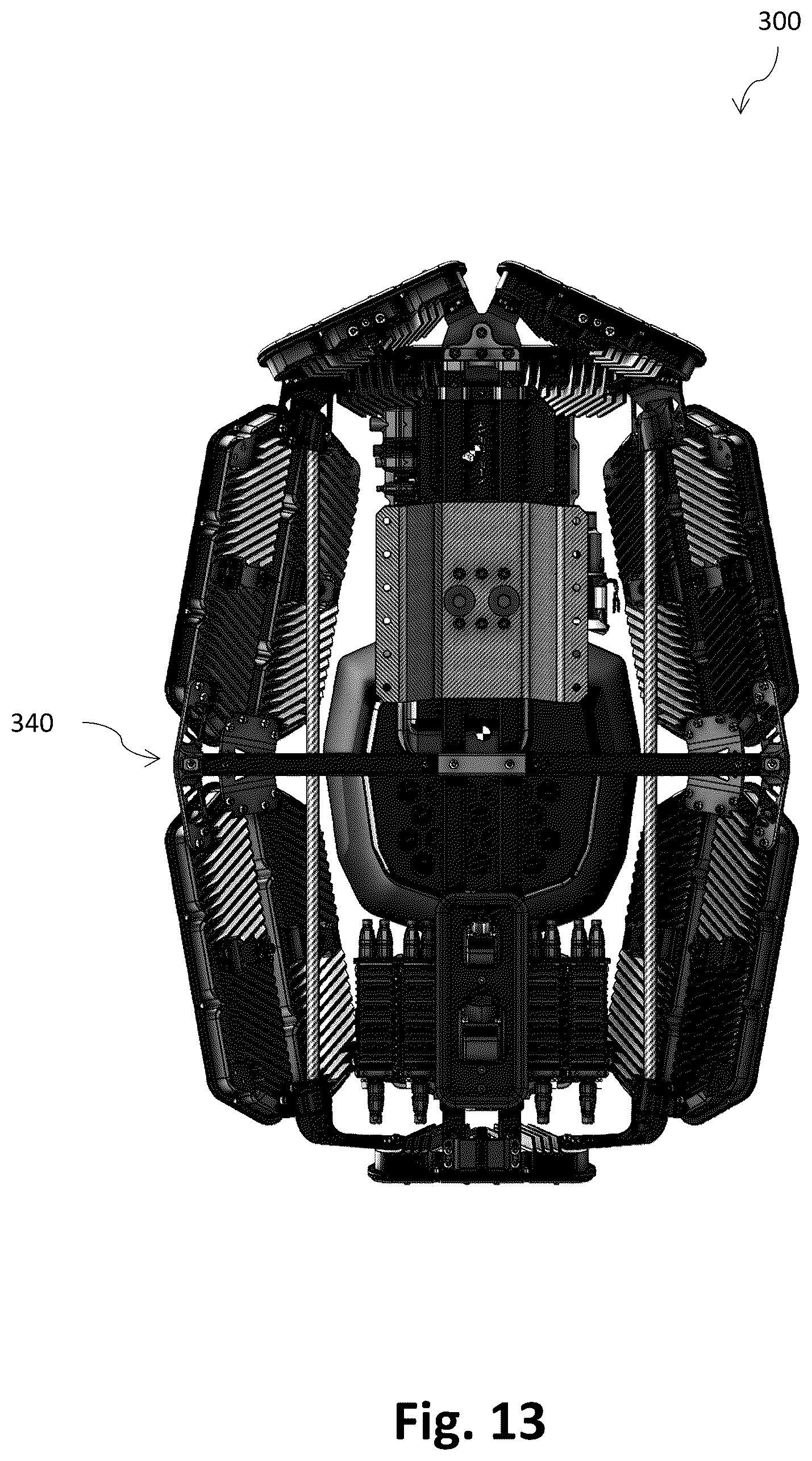 Patent US12319436 Figure 13 – Aircraft fuselage lighting pod