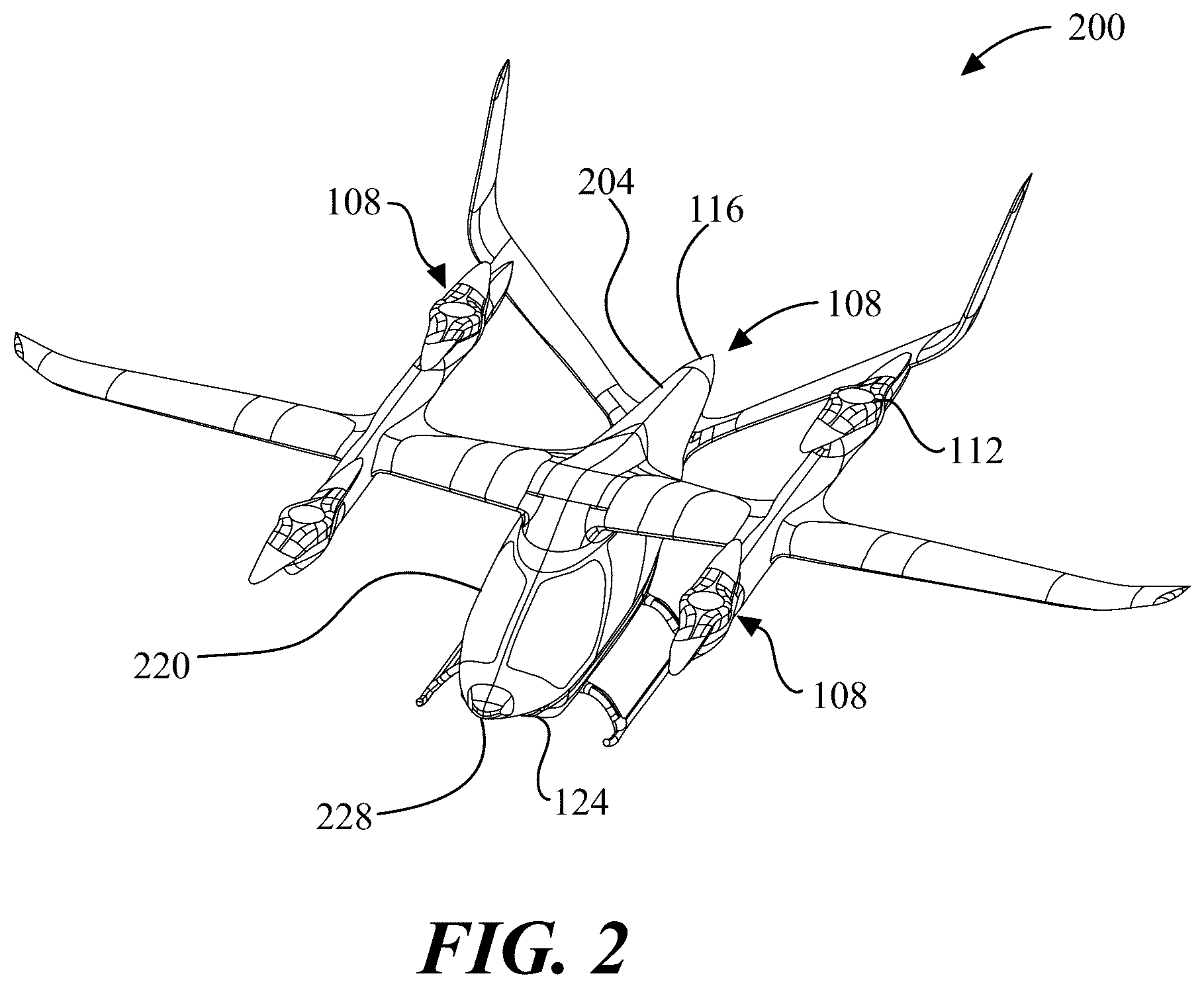 Patent US12319442 Figure 2 – Systems and methods for monitoring sensor reliability in an electric aircraft