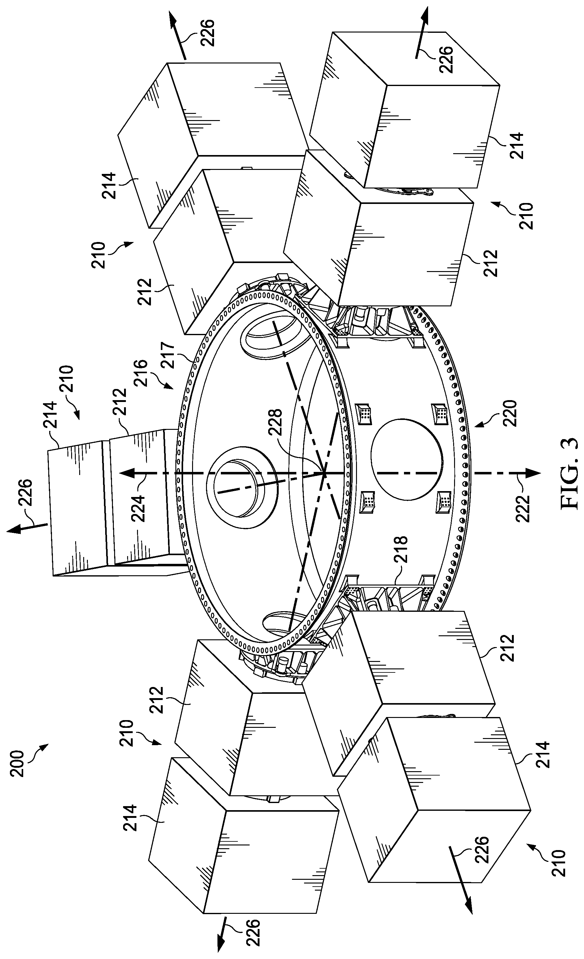 Patent US12319443 Figure 2 – Stacked satellite assemblies and related methods