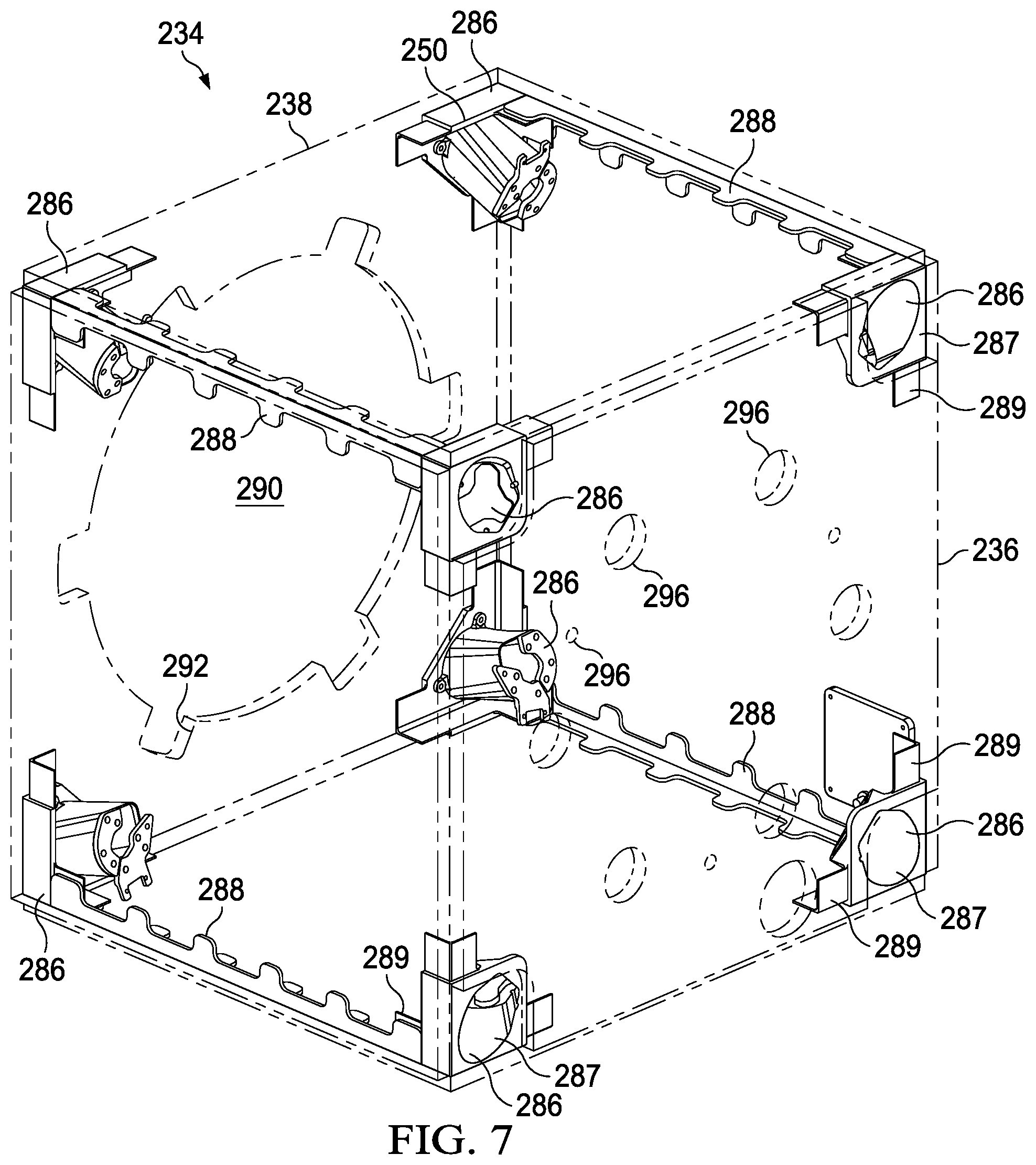 Patent US12319443 Figure 6 – Stacked satellite assemblies and related methods