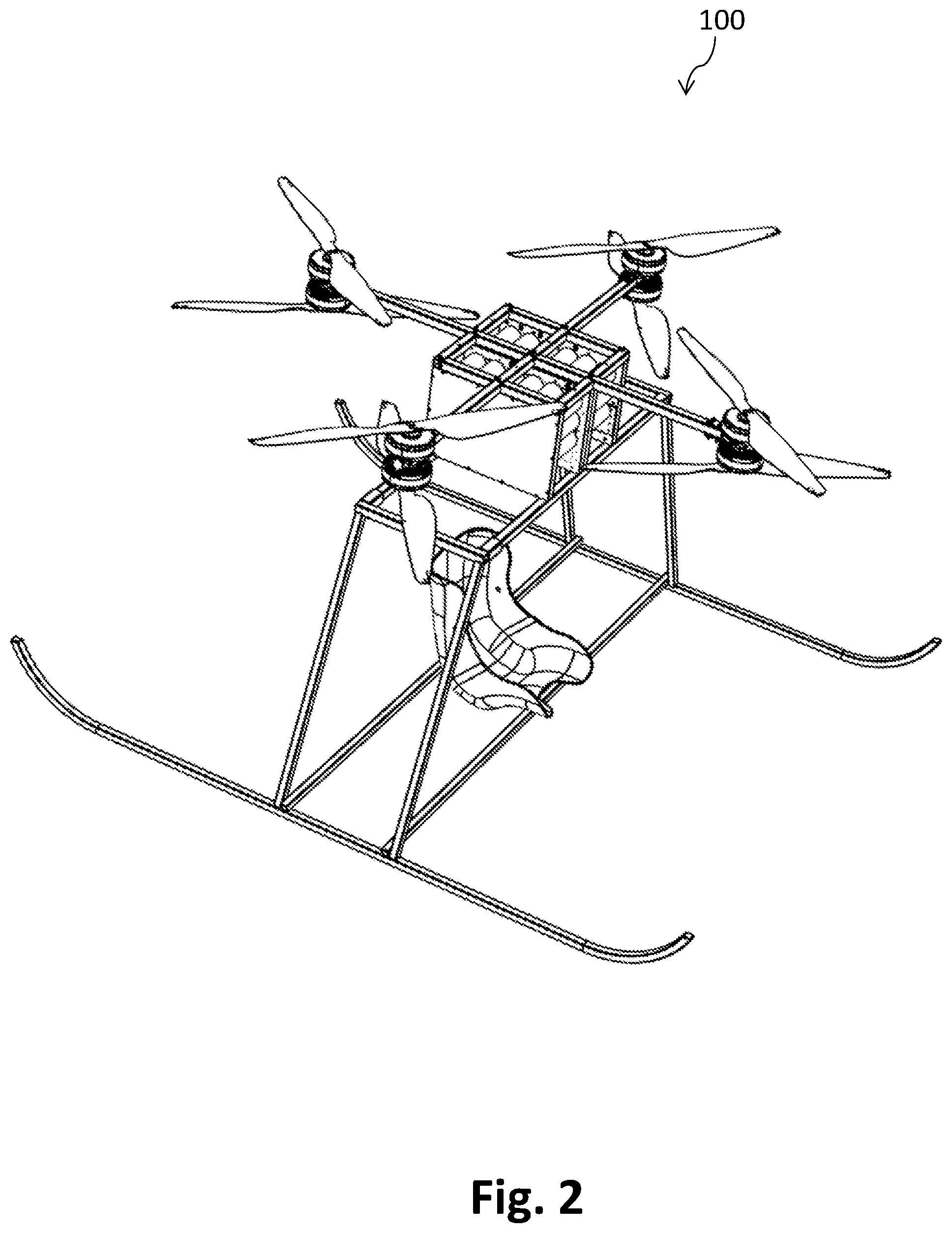 Patent US12319446 Figure 2 – Modular flying vehicle